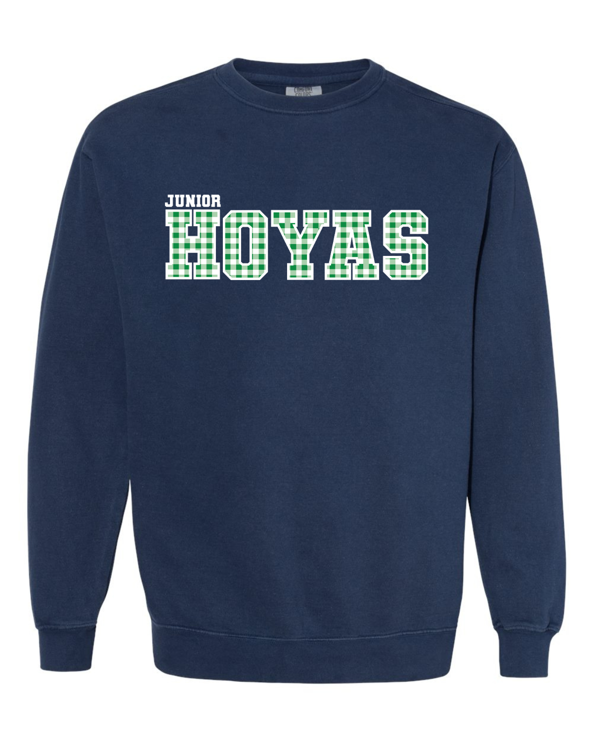 Gingham Hoyas Sweatshirt - Navy.png