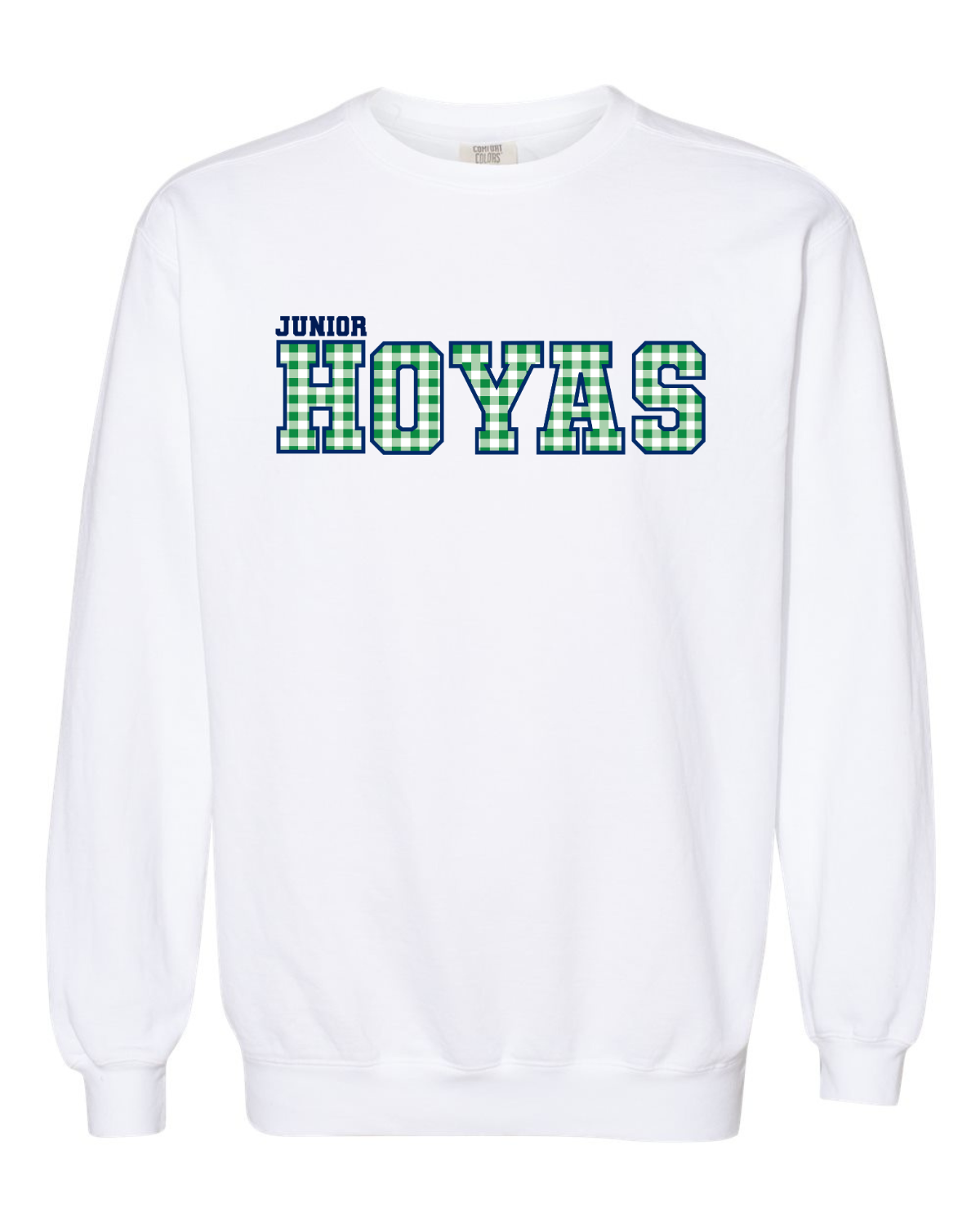 Gingham Hoyas Sweatshirt - White.png
