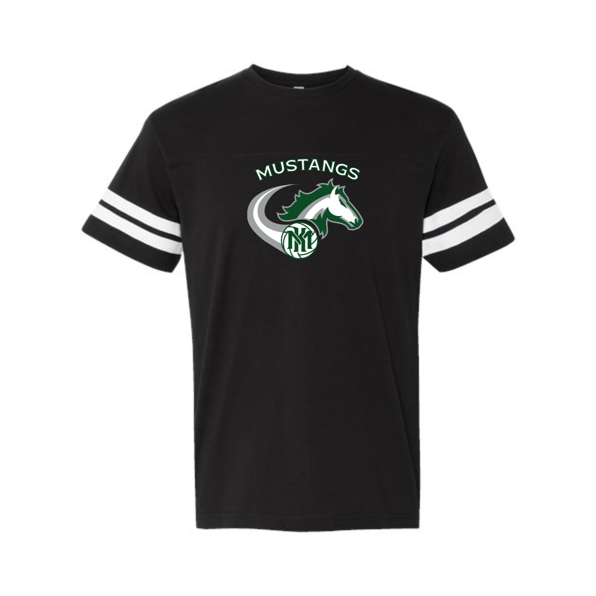 Mustang Swoosh Men's Stripe Sleeve Tee