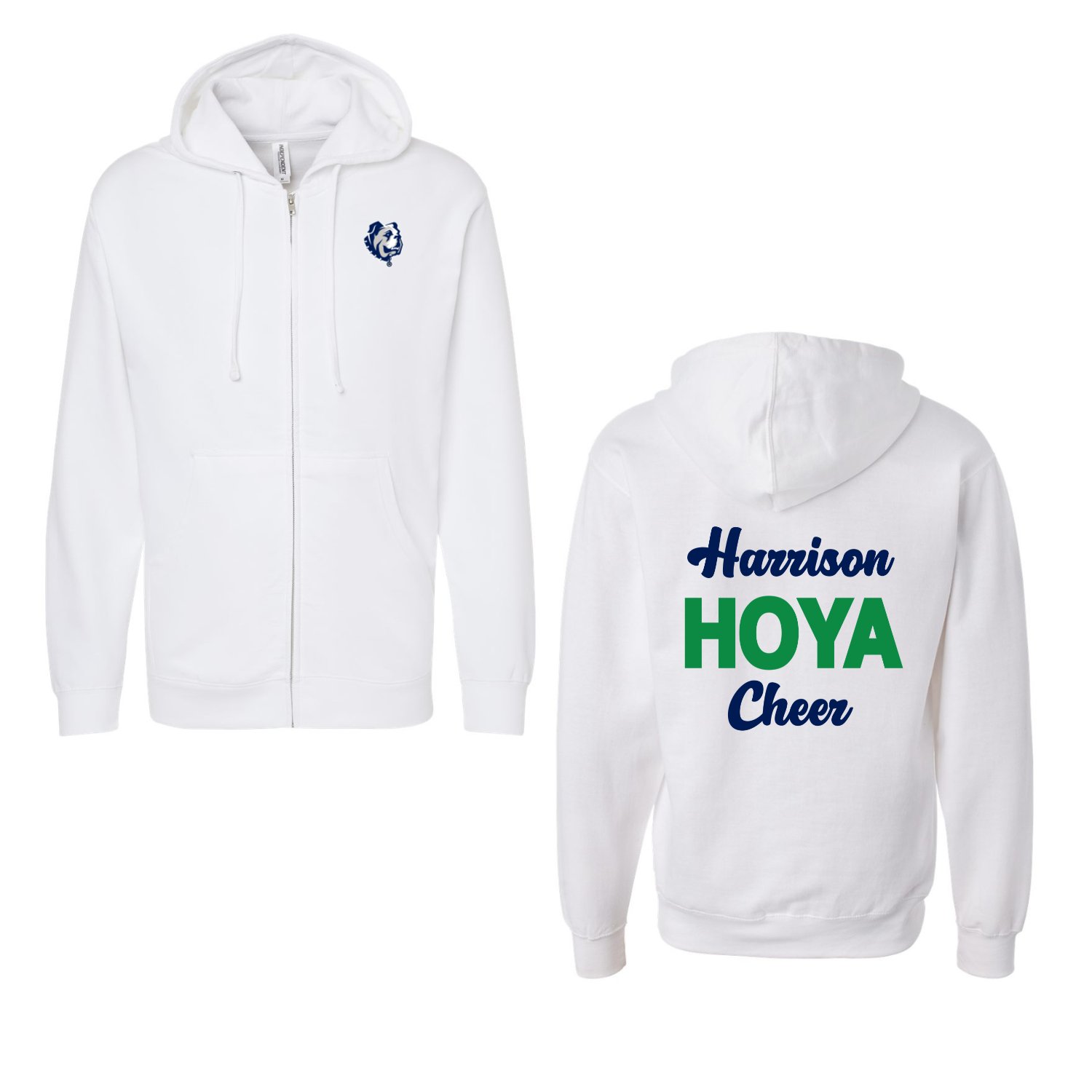 Hoya Cheer  Zip Up White.png