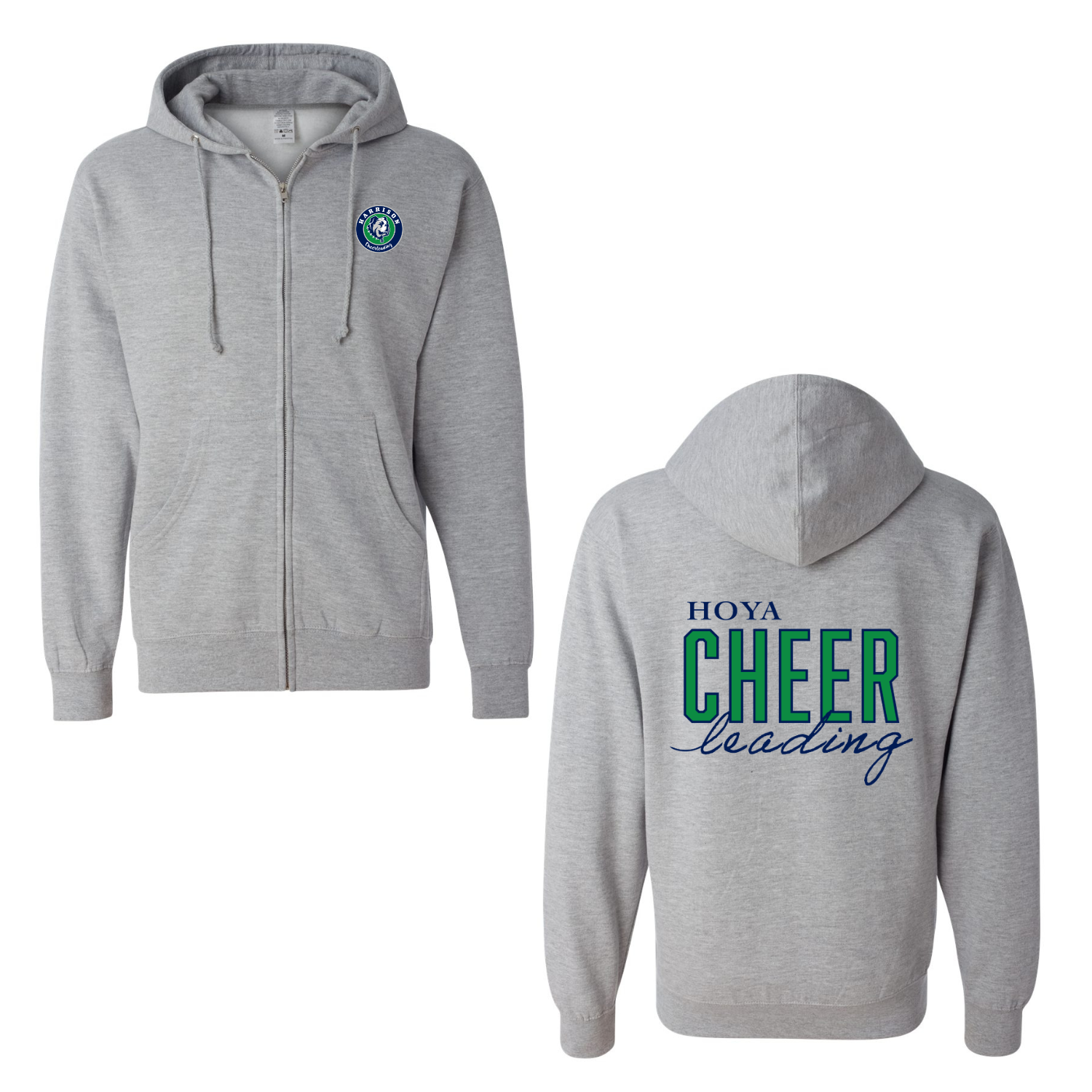 Cheer Leading - Zip Up Hoodie Grey.png