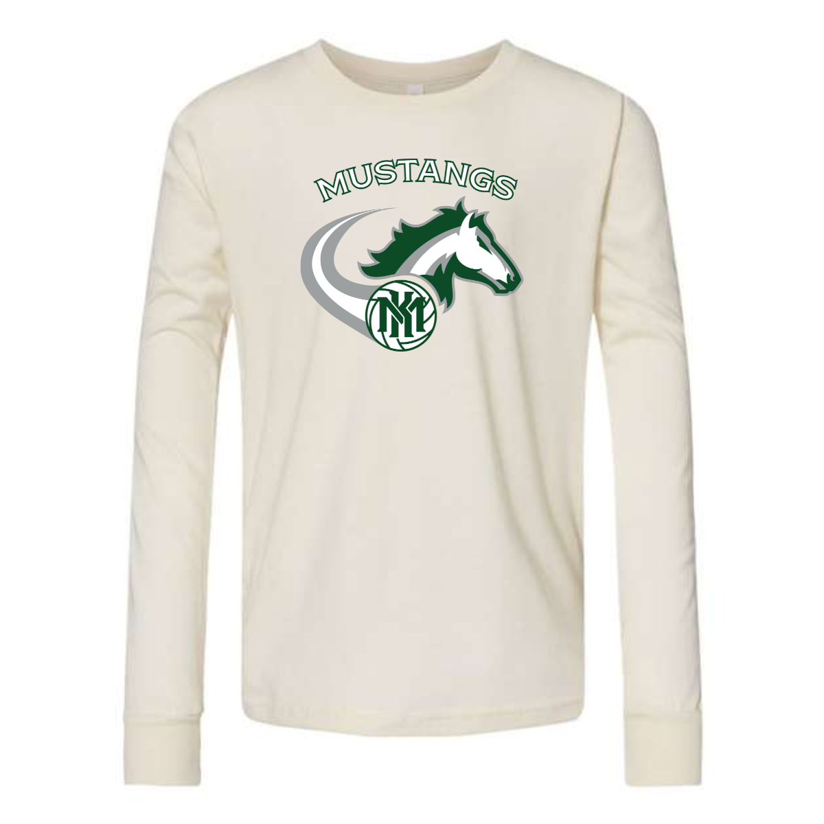 Mustang Swoosh Youth Long Sleeve Tee