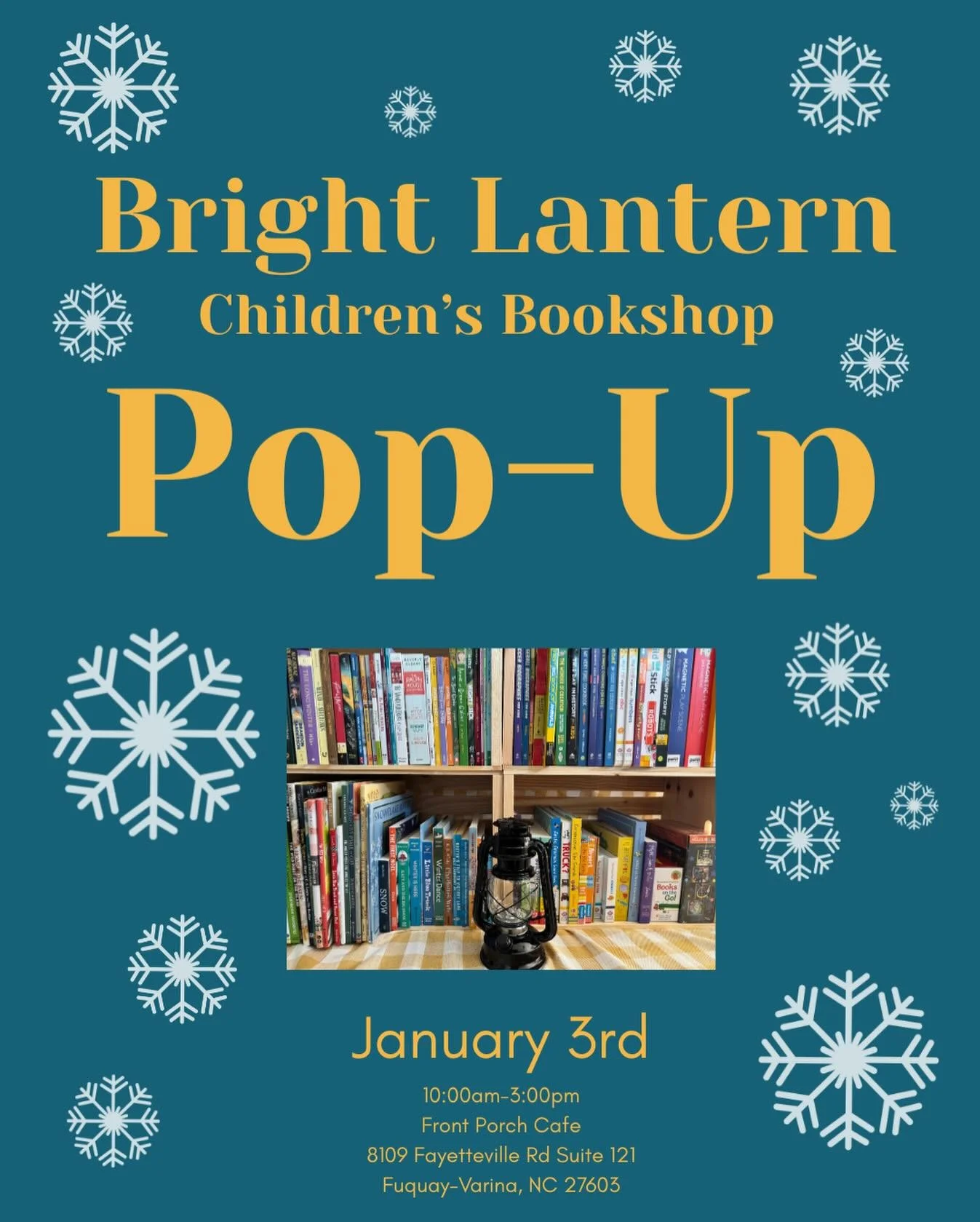 Mark your calendars!! Our pop-up store will be at the @frontporch_fuquay January 3rd from 10:00am-3:00pm! 

#shoplocal #childrensbookstore #fuquayvarinanc