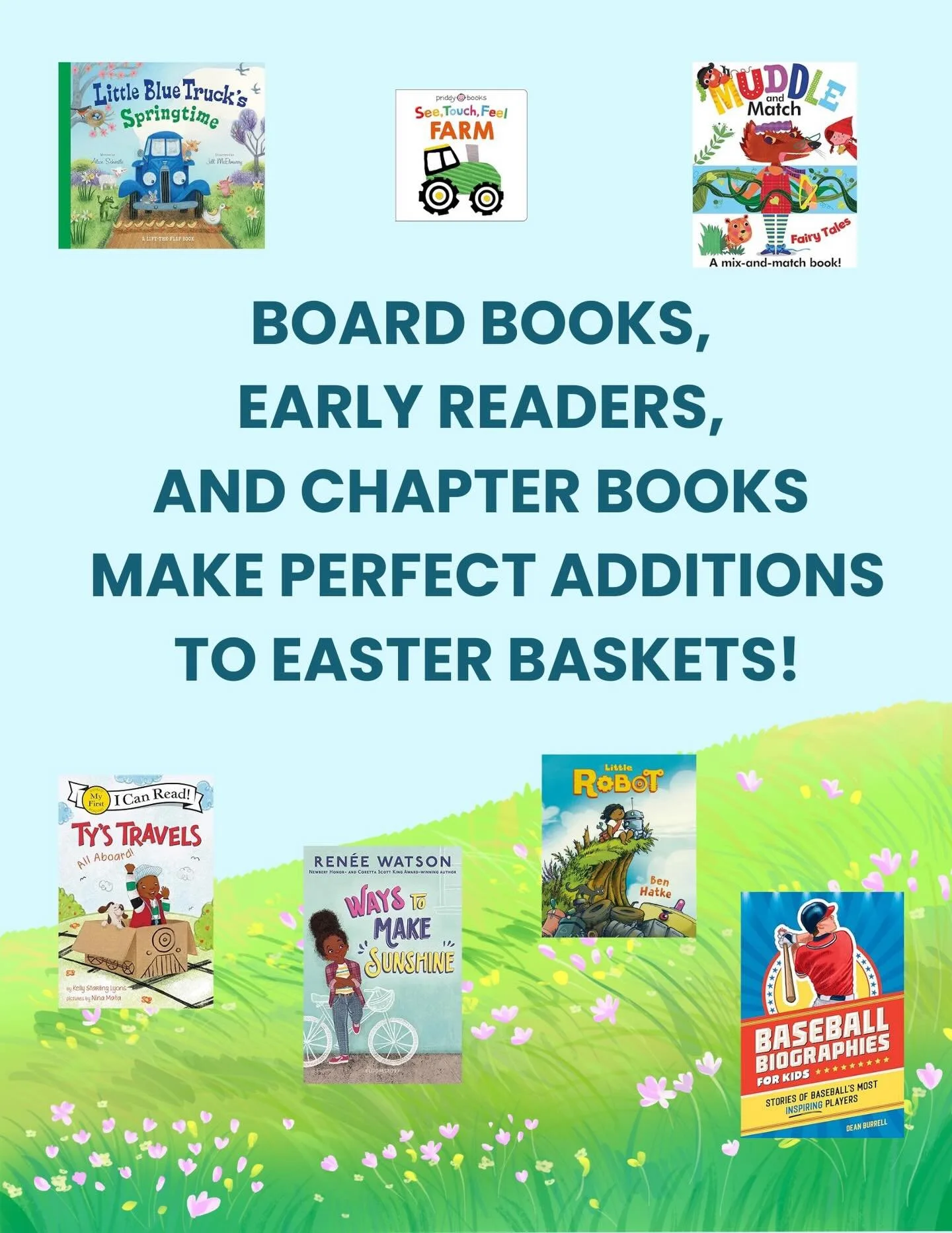 Books make the sweetest Easter basket surprises! 🐣📚 

From board books to early readers to chapter books, we&rsquo;ve got something for every young reader!

Stop by our Bright Lantern Children&rsquo;s Book Nook located at the @frontporch_fuquay for