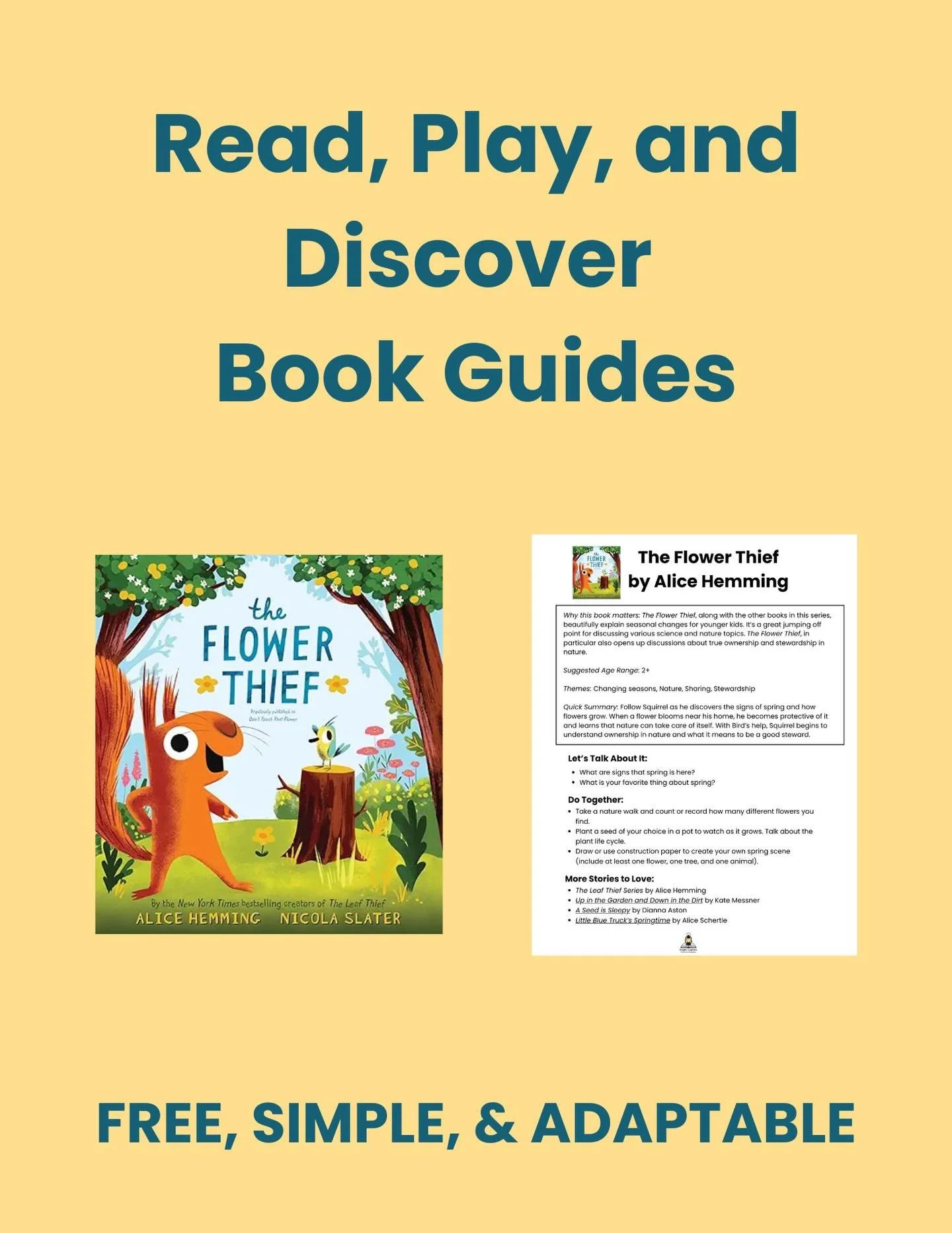 ✨ Introducing our FREE Read, Play, &amp; Discover Book Guides ✨

Each guide is created to help your kids get even more out of the books you bring home. Inside, you&rsquo;ll find:

📖Why we chose this book for our shelves
👶 Suggested age range
🔍Them
