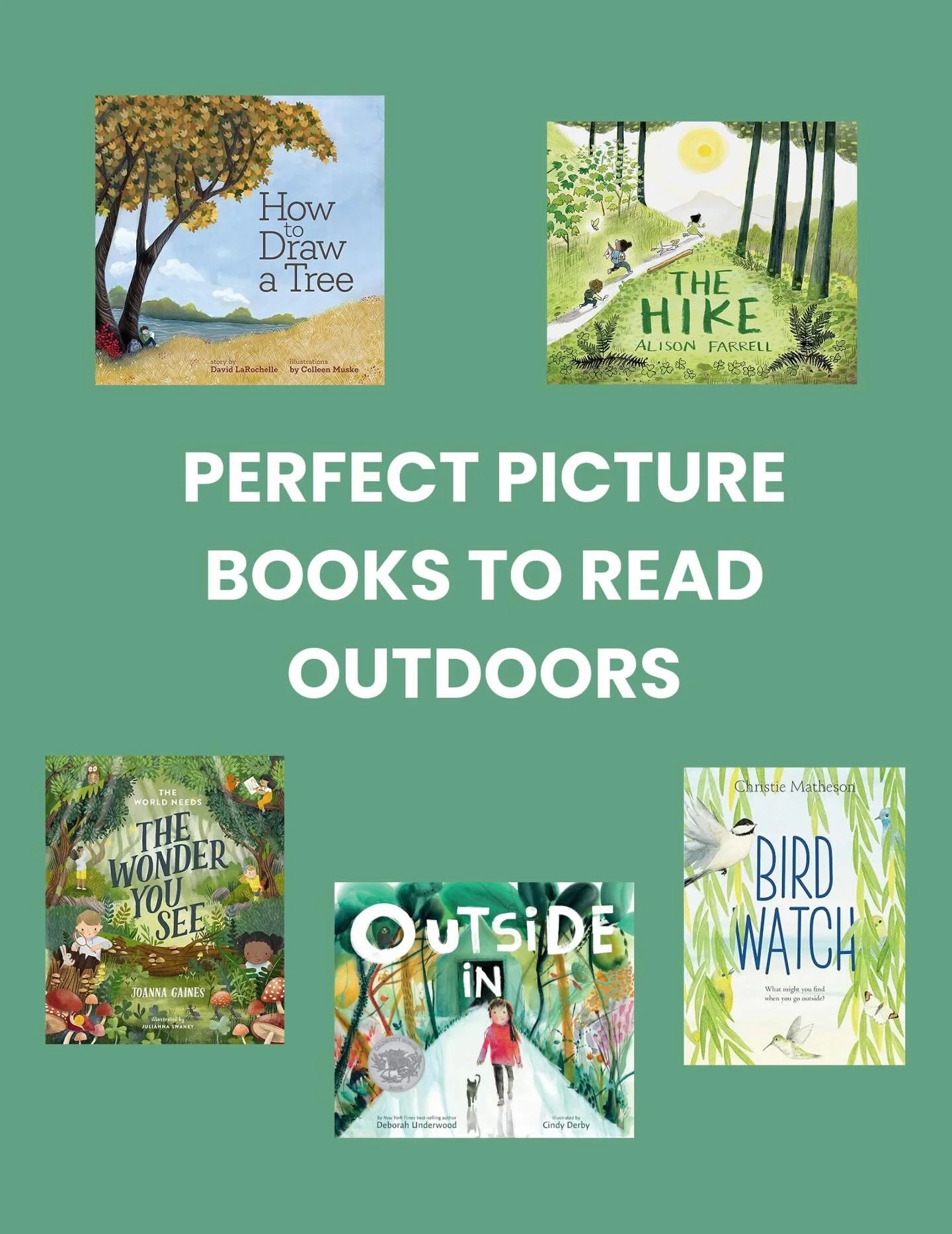 Perfect picture books for outdoor reading 🌳 📚

These stories are made for sunny days, shady trees, and curious little explorers, books that inspire kids to slow down, observe, and discover the world around them.

Find the full blog post on our webs