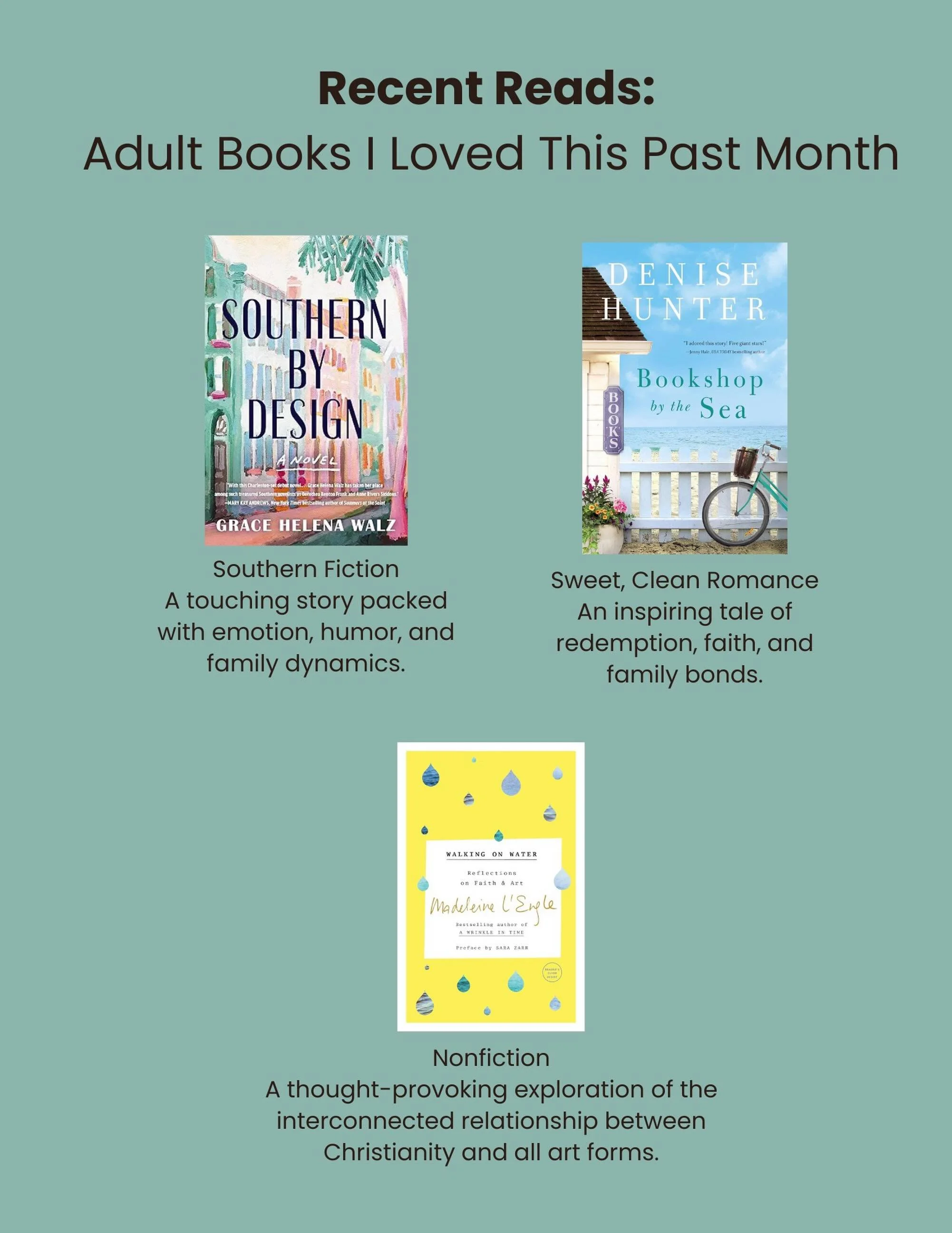At Bright Lantern we believe adults should enjoy reading just as much as kids! These are the adult books I&rsquo;ve finished over the past month for anyone looking for their next read! I enjoy reading a variety of books, and these are a few books I&r