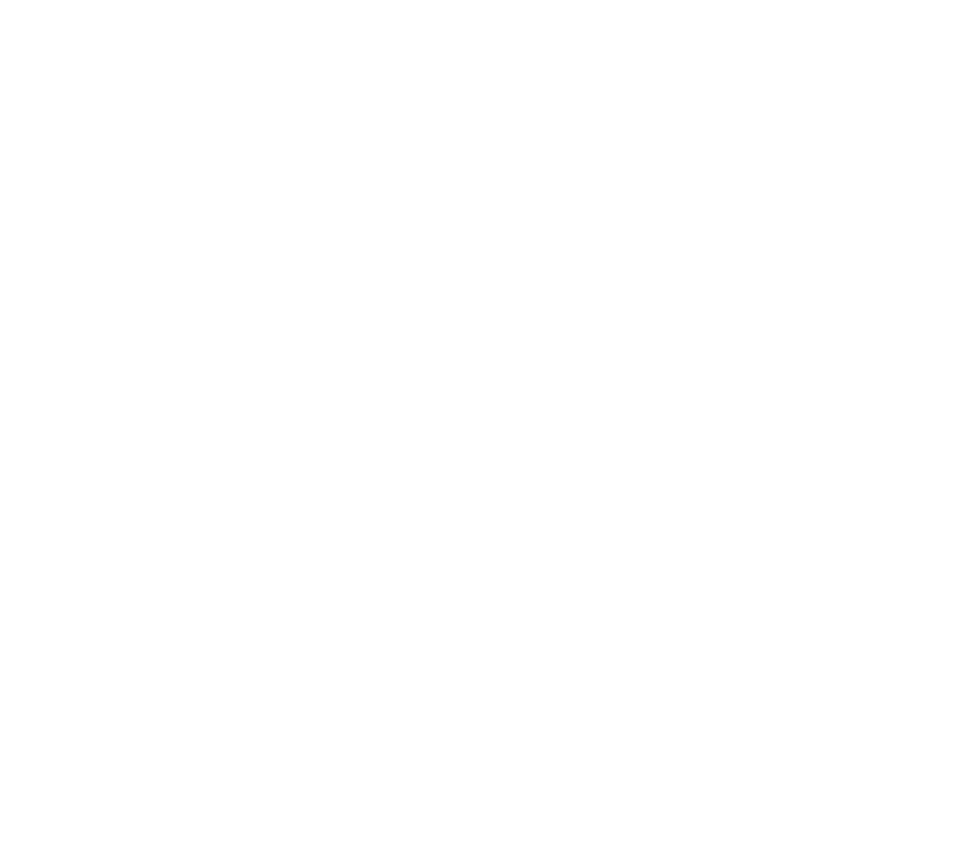 Black and white circular logo featuring a tree with a symmetrical trunk, branches, and many leaves.