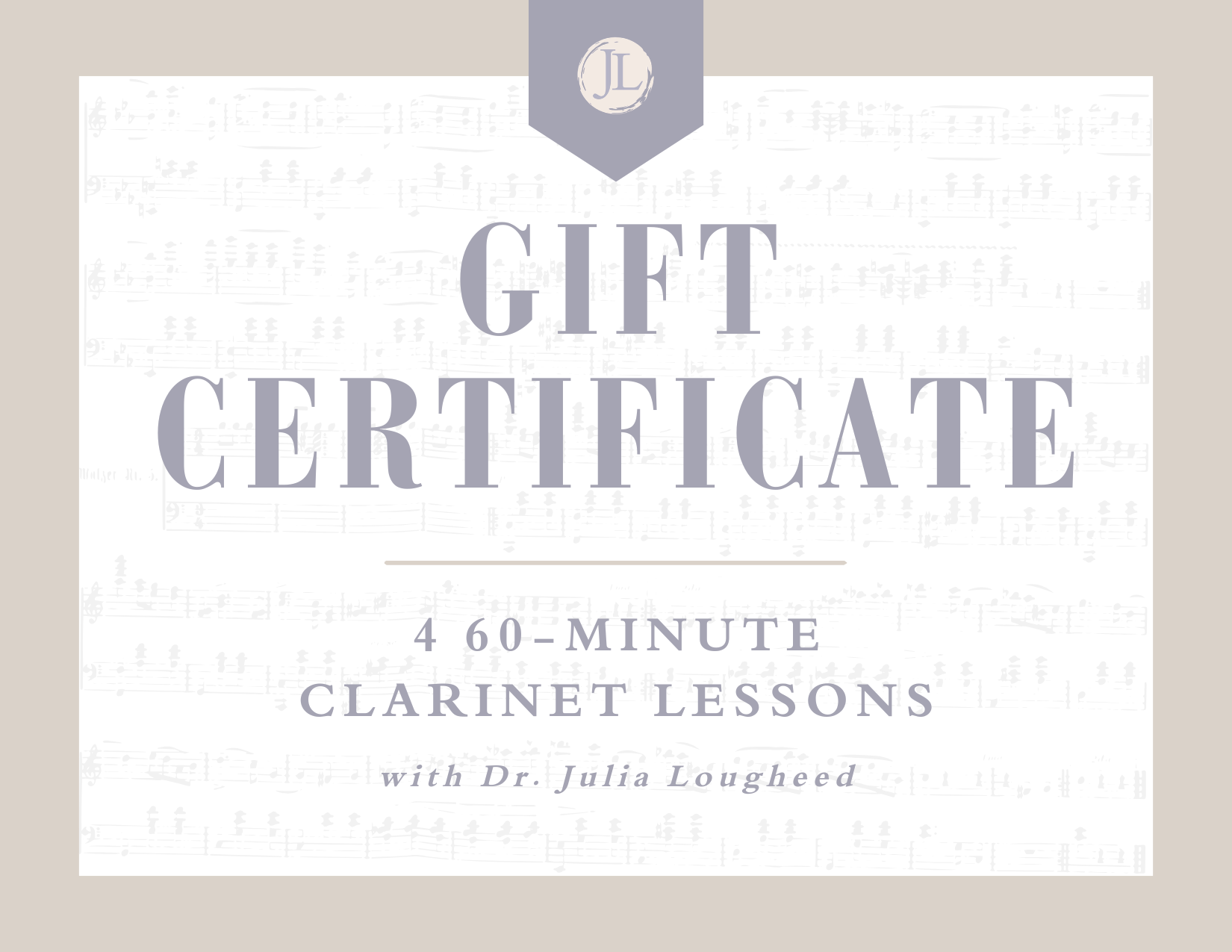 Clarinet Lesson Gift Card