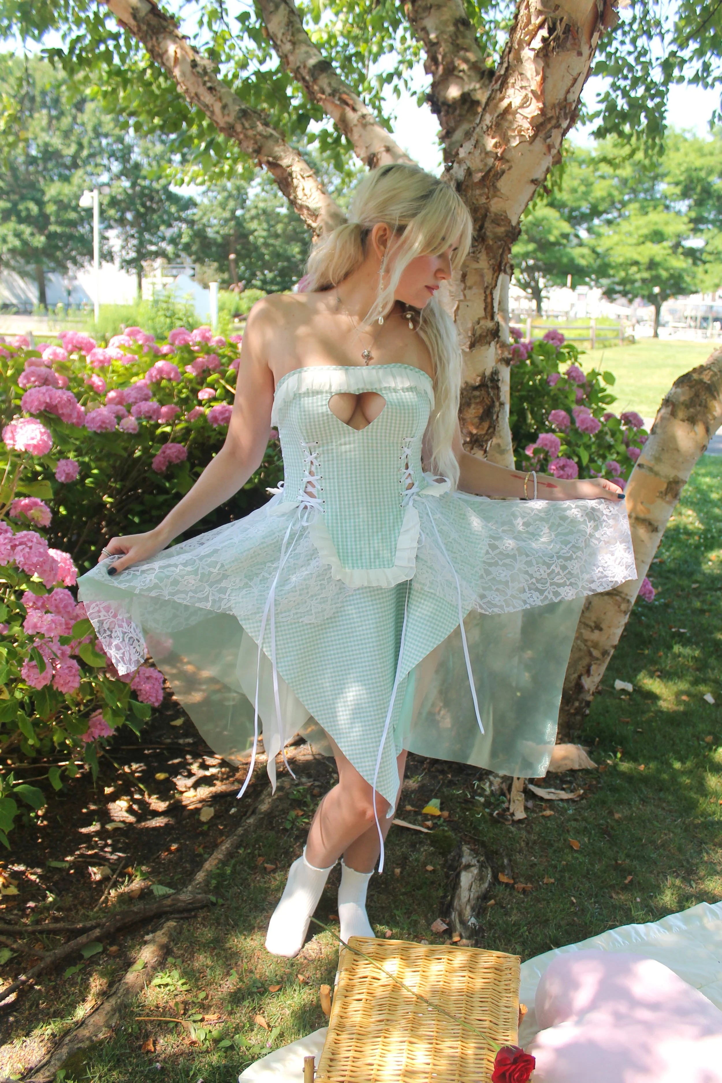 Cynthia's Gingham Corset