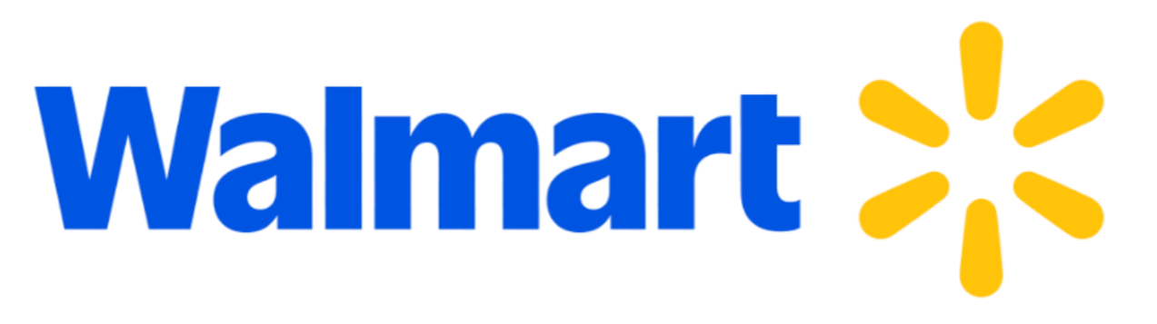 Walmart logo in blue with a yellow asterisk-like symbol on the right.