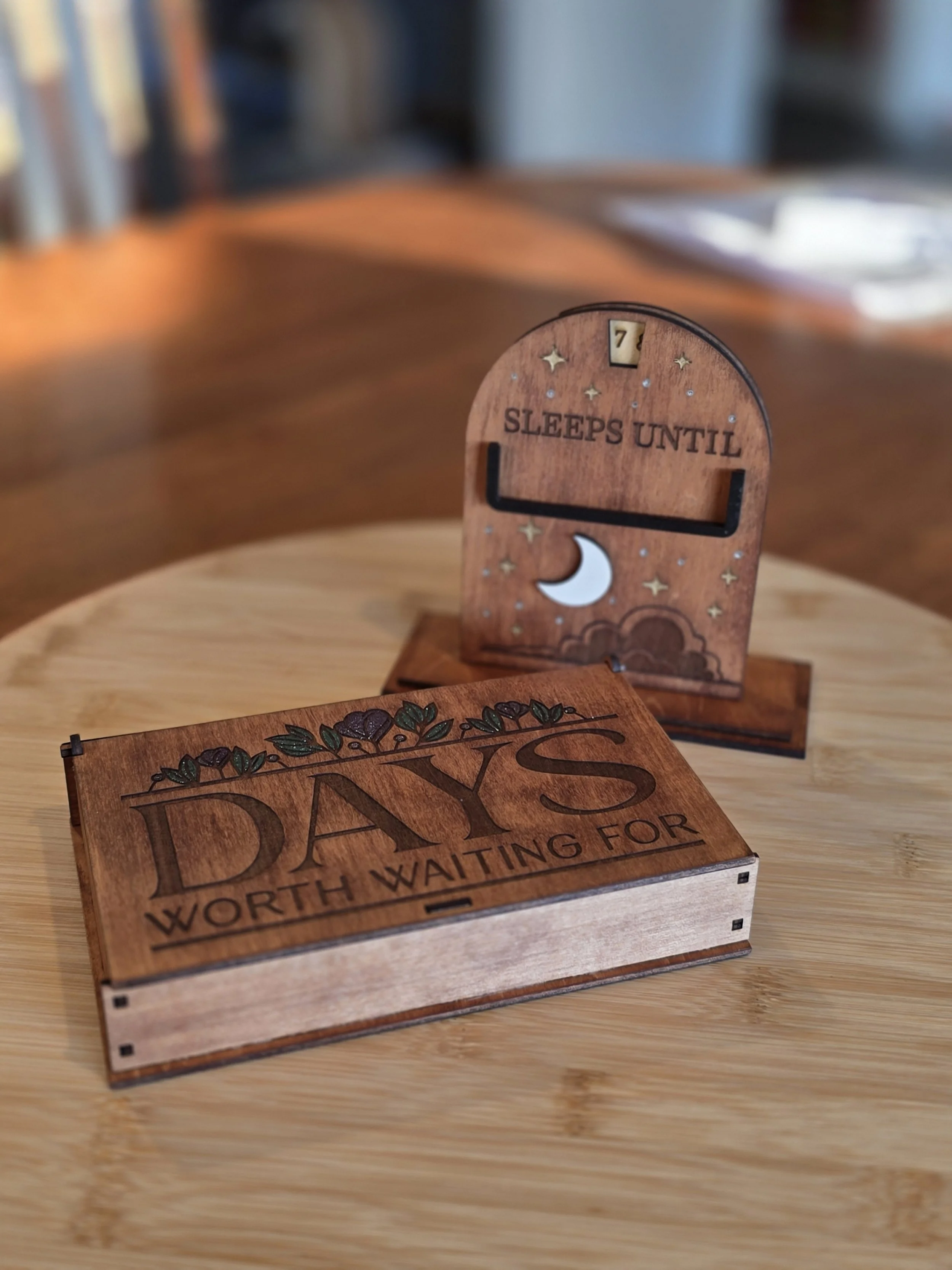 Handcrafted Wooden Countdown Set