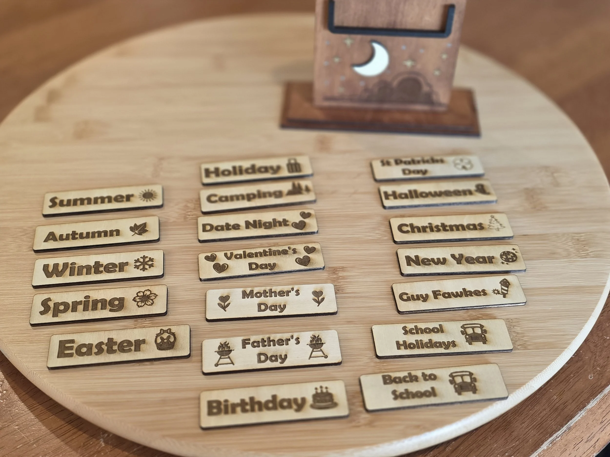Handcrafted Wooden Countdown Set