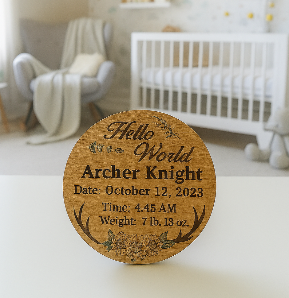 Birth Announcement Plaque