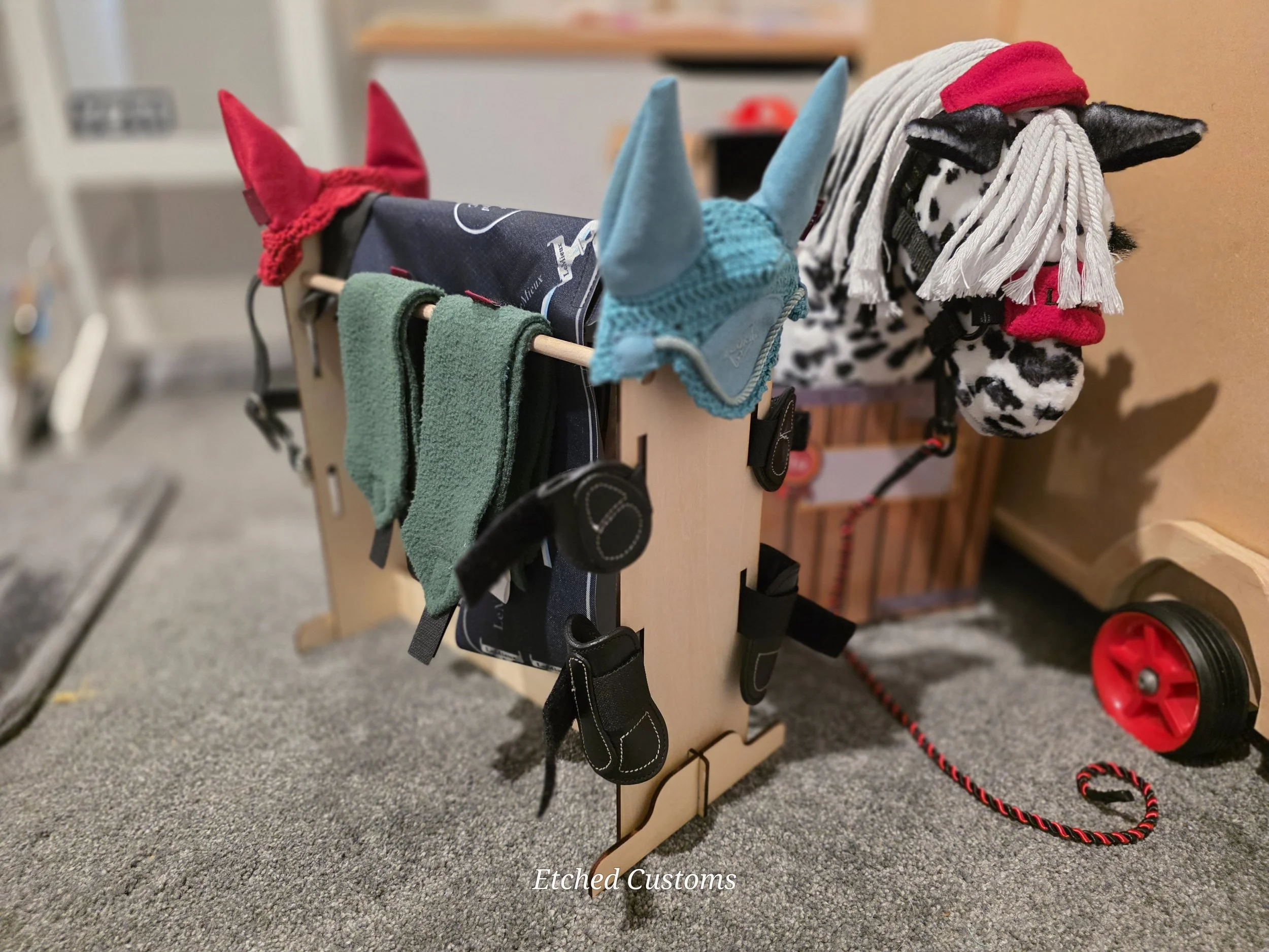 Wooden Rug Rack for Lemeiux Toy Pony