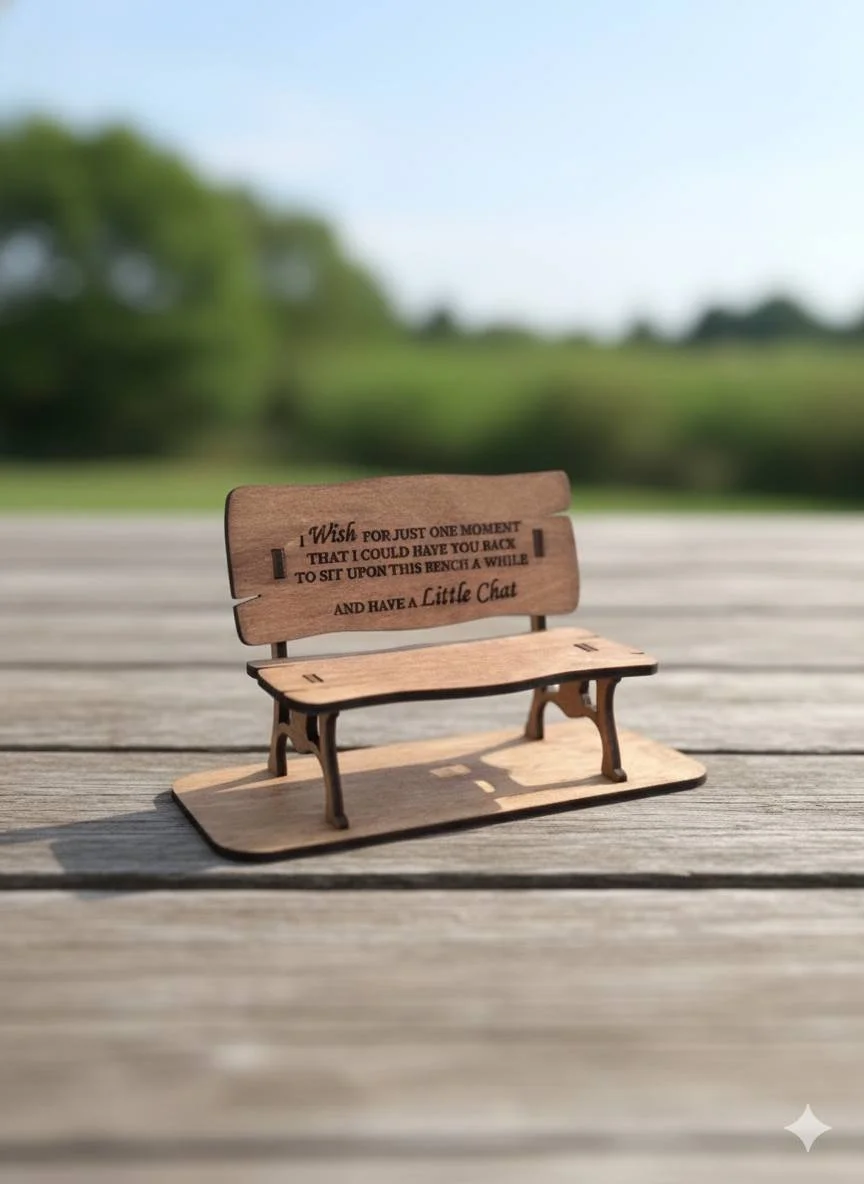 Handcrafted Memorial Miniature Bench
