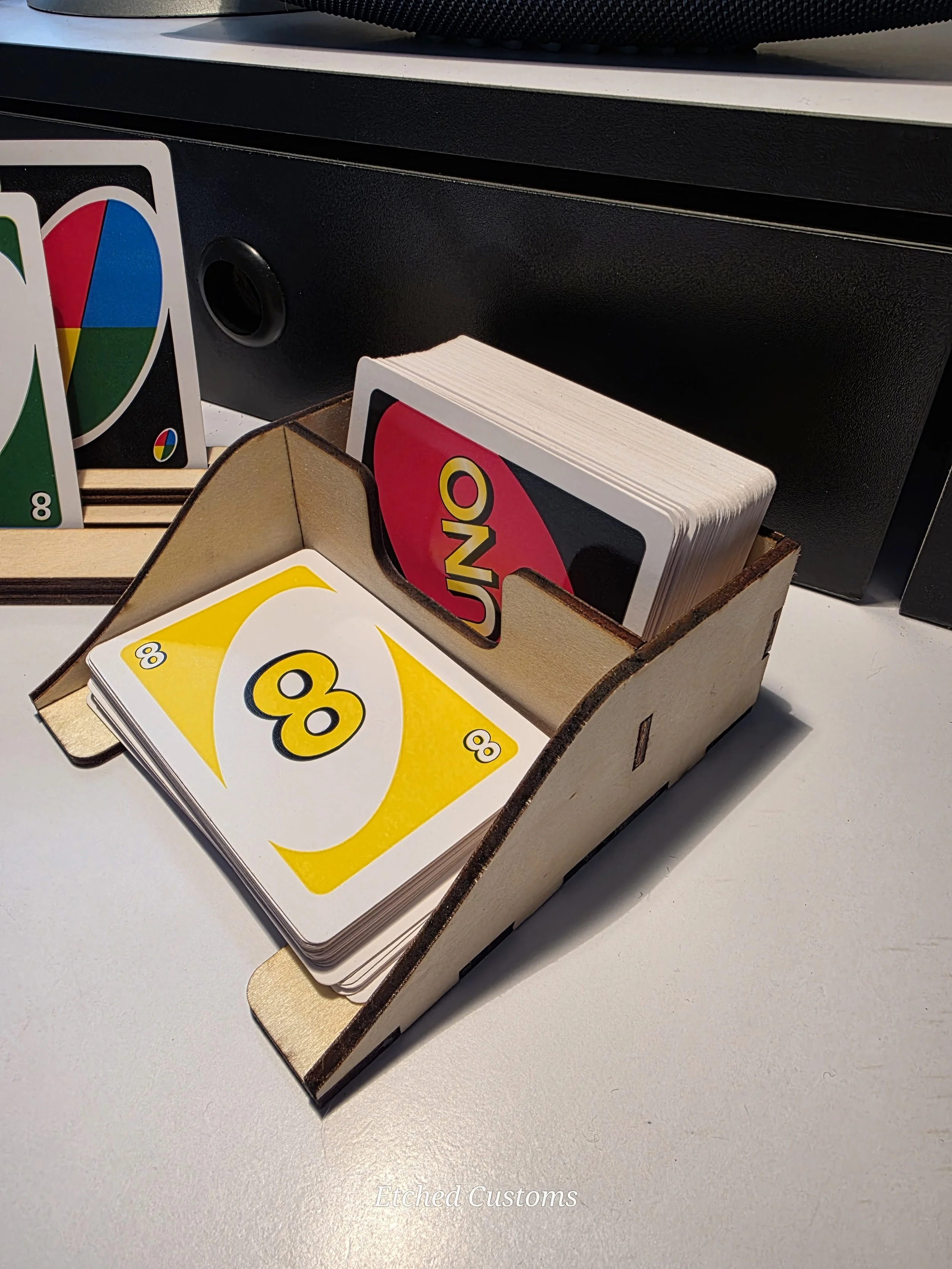 Wooden Card Dispenser & Discard Organizer