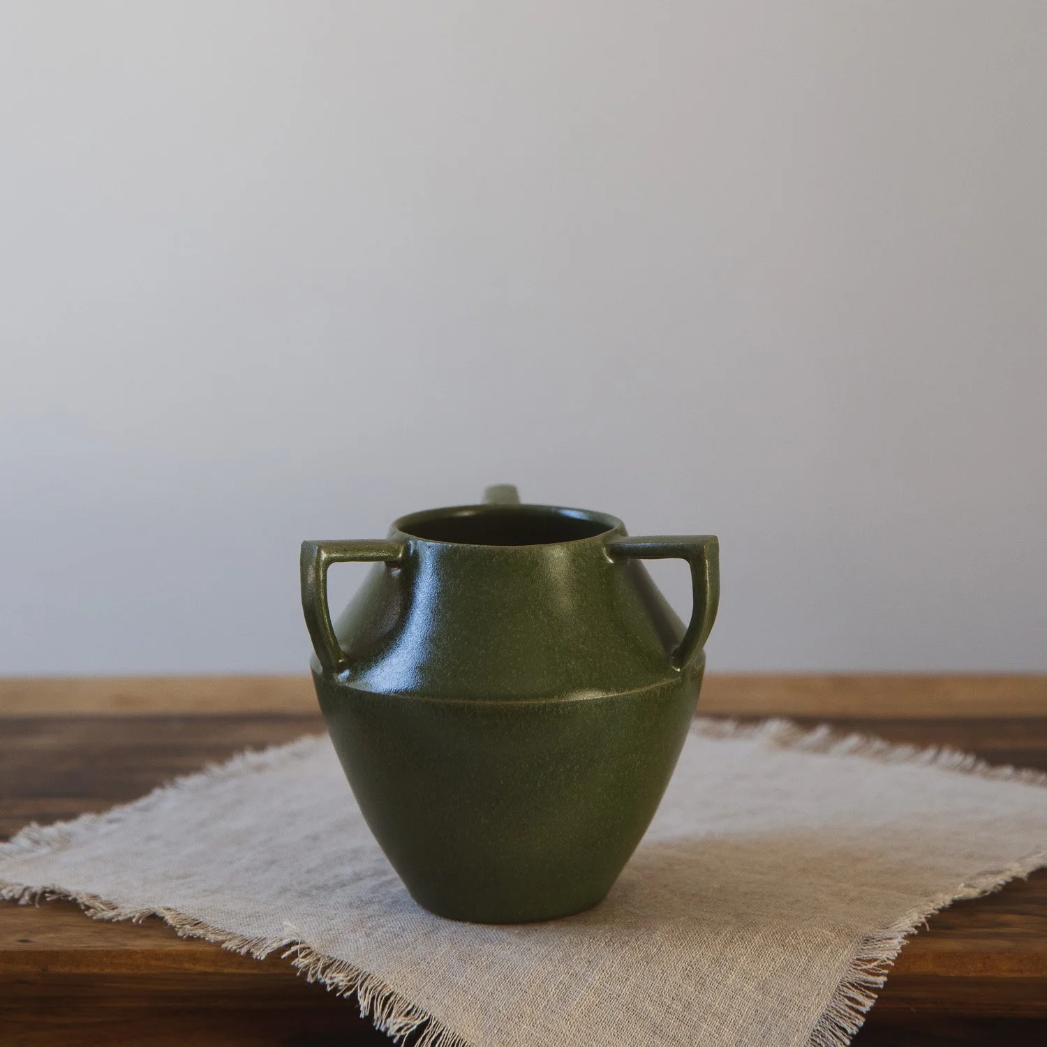 Small Lugged Vessel in Forest Green