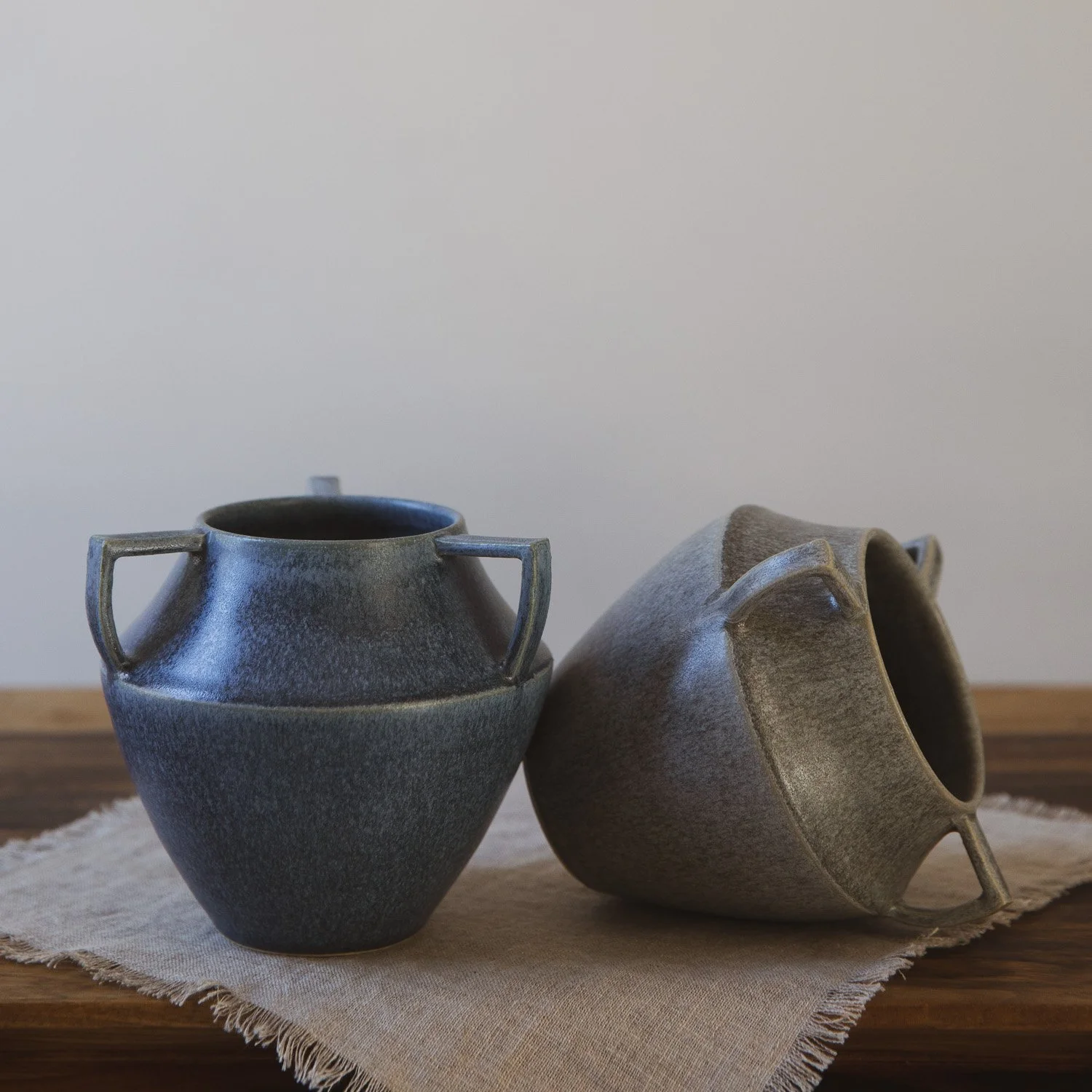 Small Lugged Vessel in Cascade Blue