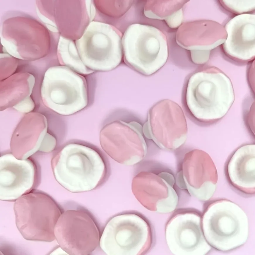 Swedish Foamy Strawberry Mushroom Candy
