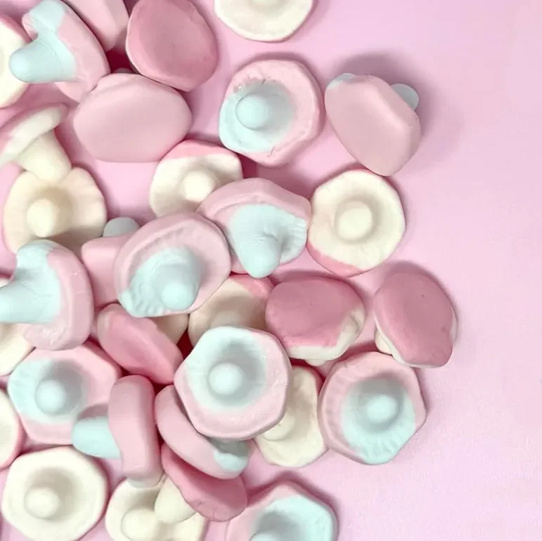 Swedish Foamy Mushroom Candy Mix (Bubblegum + Strawberry)