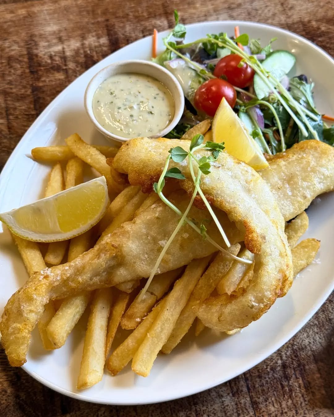 Cold, rainy days call for something simple and satisfying. 

Fish &amp; Chips at The Scarborough, best enjoyed warm inside while the ocean does its thing outside. Settle in, take in the view and let us handle lunch.