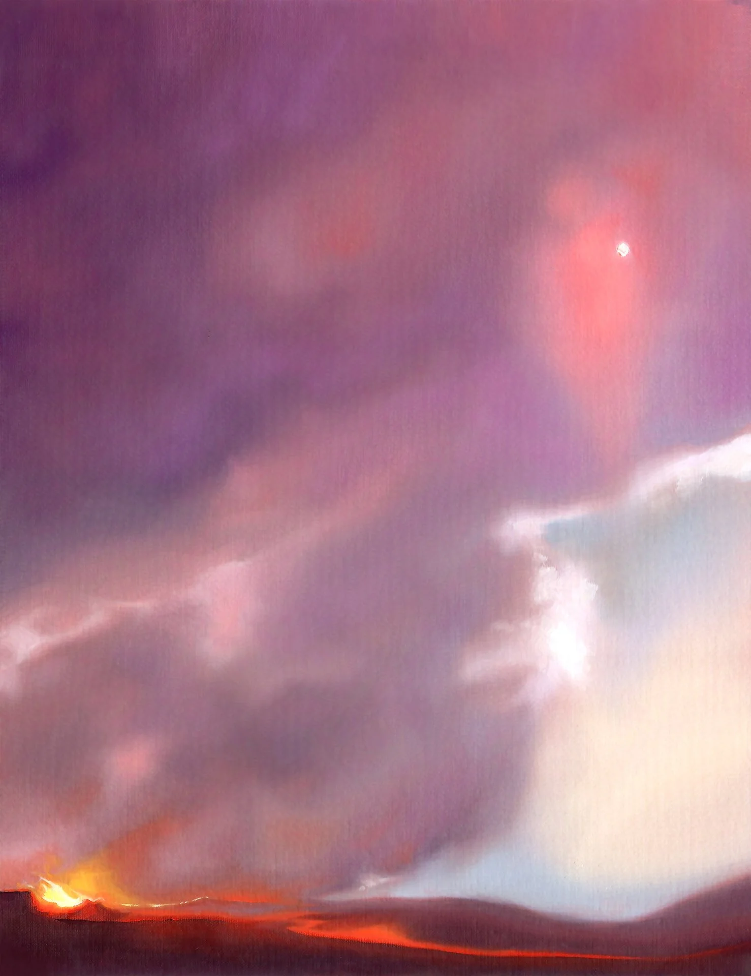 "Wildfire 2"
14" x 11", oil on linen, 
2026.
Available for purchase.