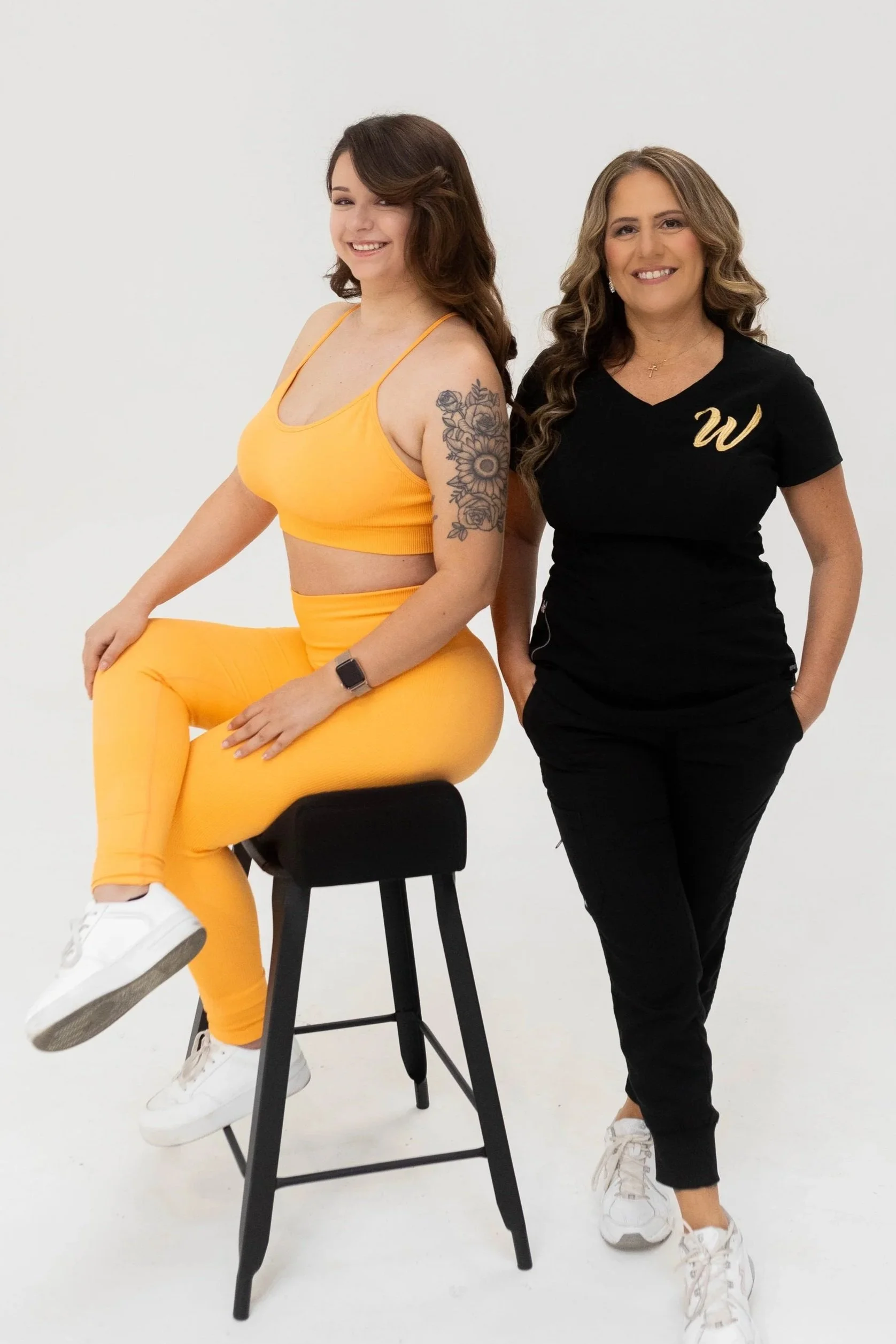 Monica Skalsky of Peaches by Wrthit with a model sitting on The Bellini BBL Pillow