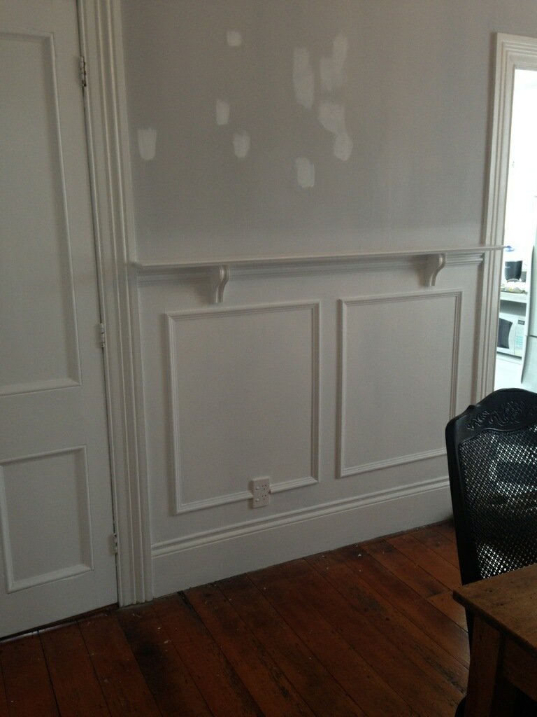 Adding some personality with wall panelling.