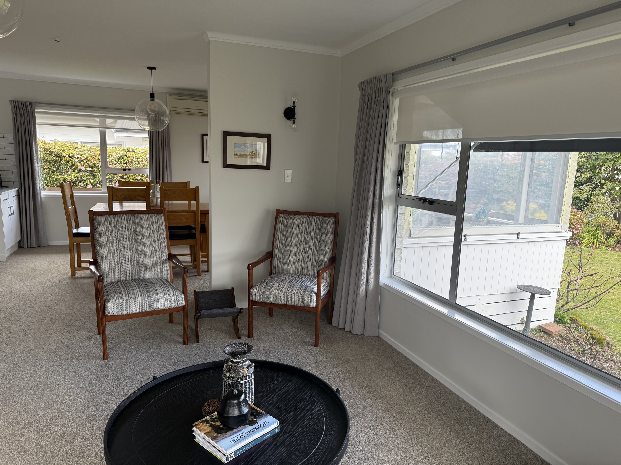 Wallpaper stripped throughout house, skim plaster and paint.