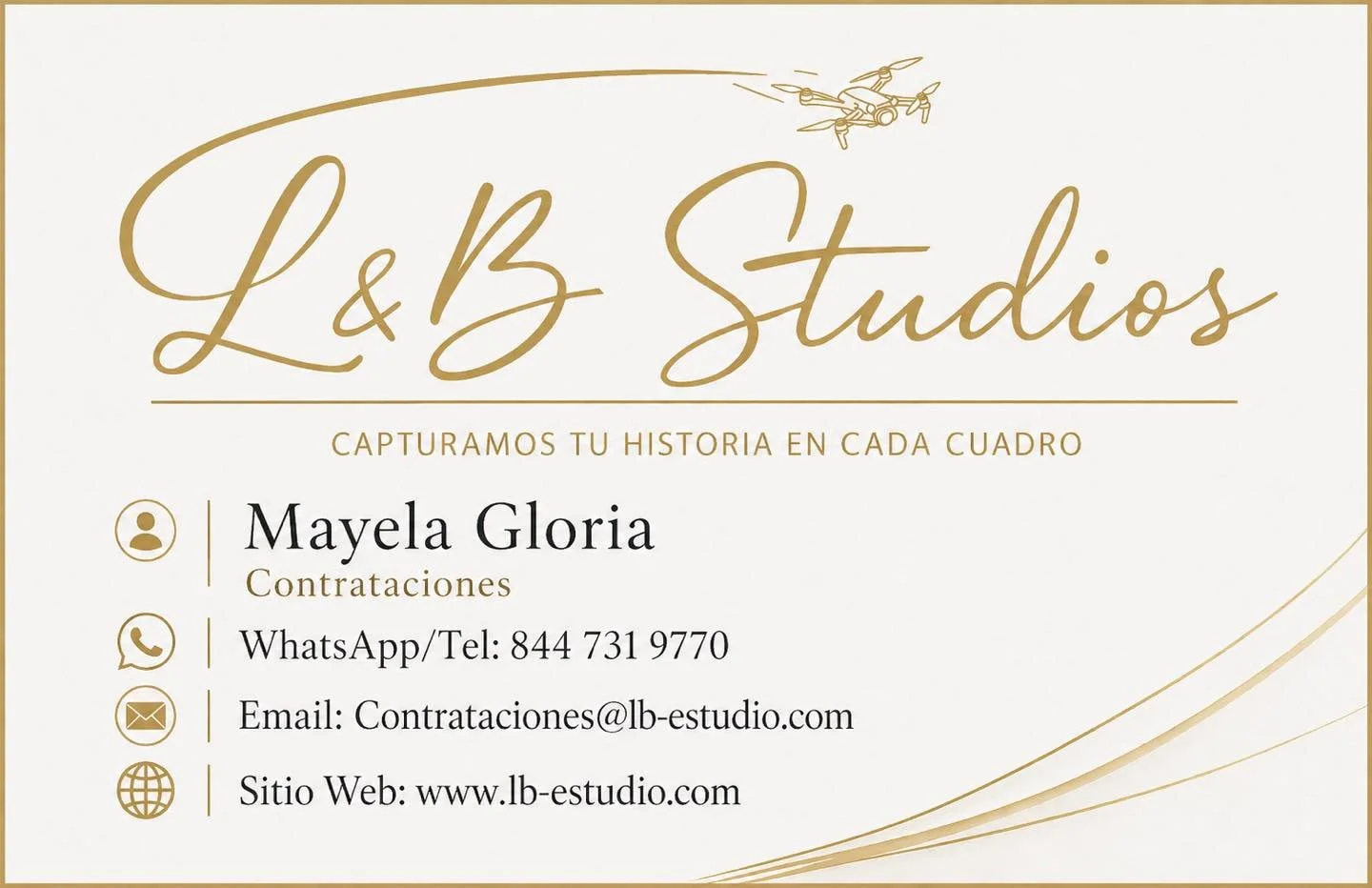Compartimos nuestro medio de contacto oficial.
L&amp;B Studios
Capturamos tu historia en cada cuadro

#lbstudios #saltillo #arteaga #zacatecas