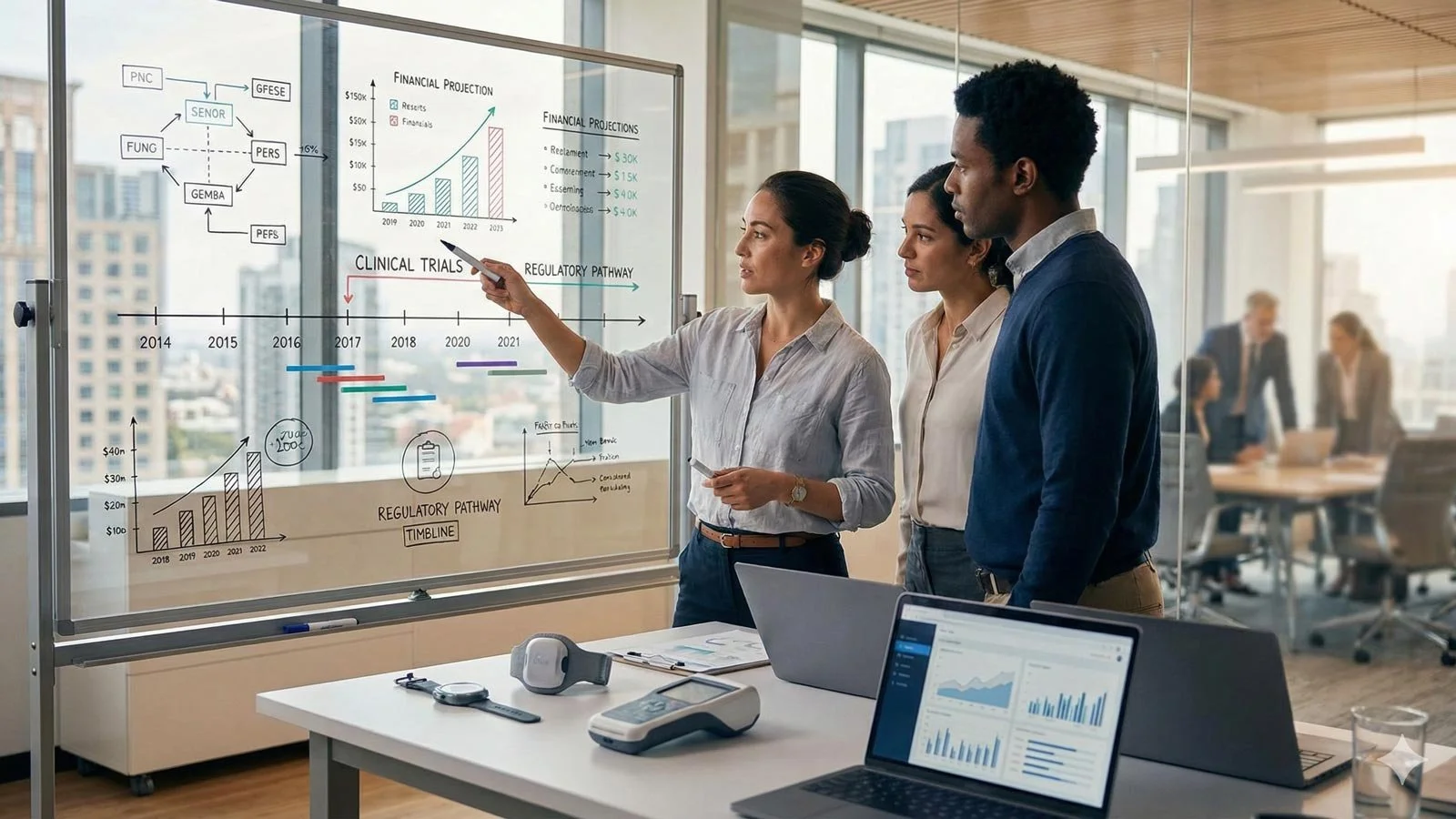 A group of MedTech founders discuss projections.