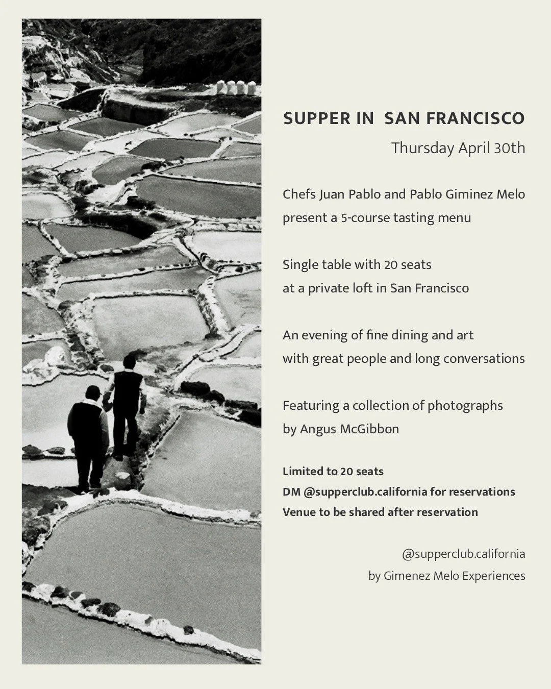 SUPPER IN SAN FRANCISCO