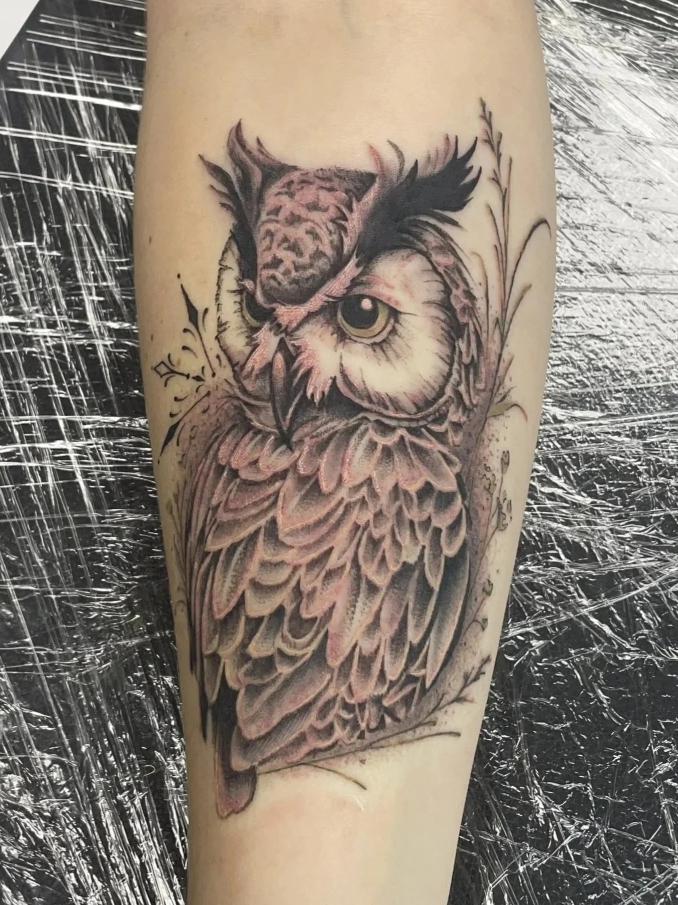 Realistic tattoo, black and gray shading, local tattoo shops