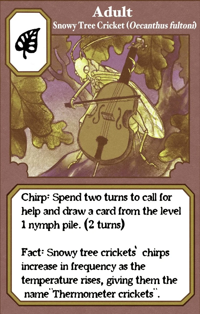 Cricket Cacophony: An educational game about the life history of snowy tree crickets!