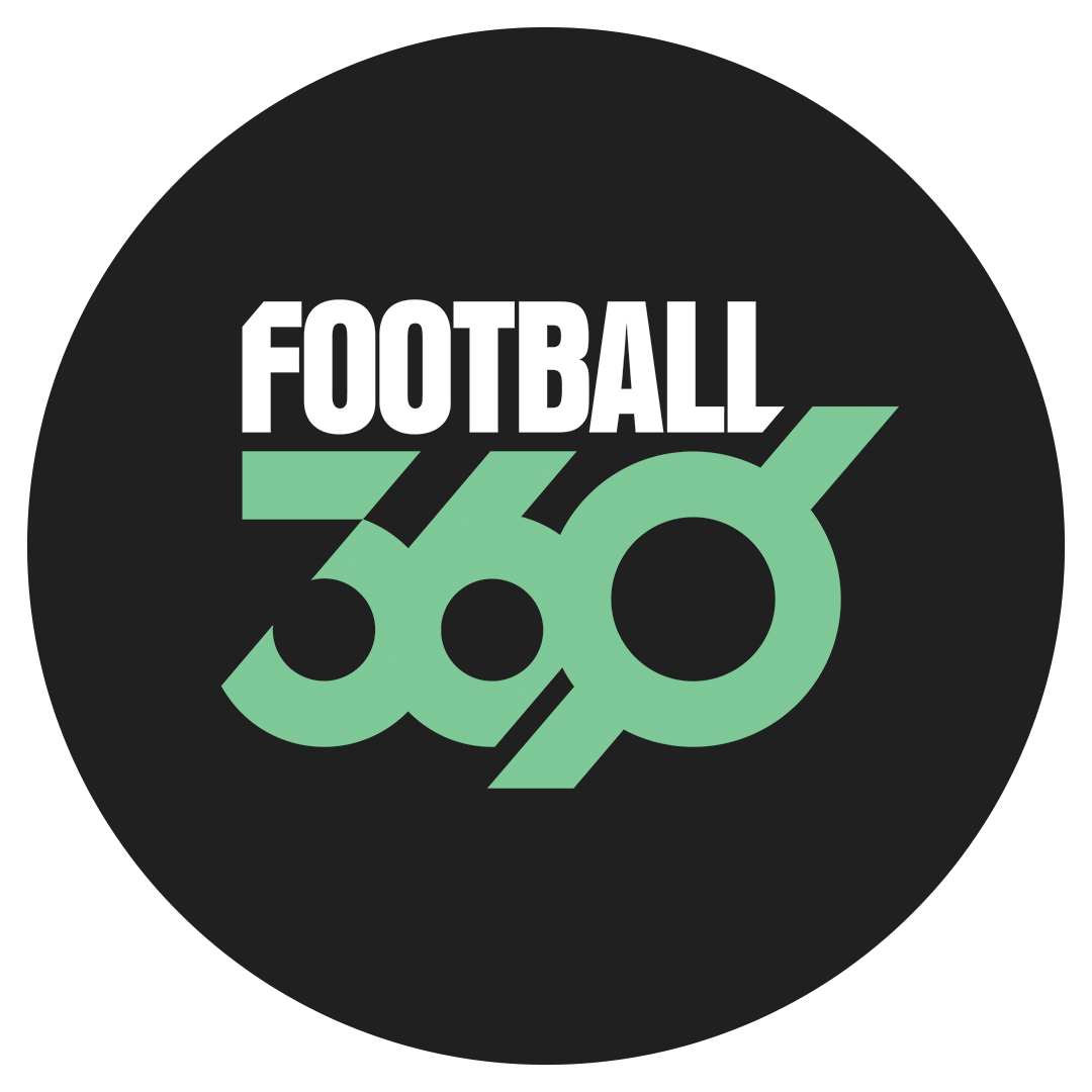 Logo with the word 'Football' in white above a stylized '360' in green and black against a black circular background.