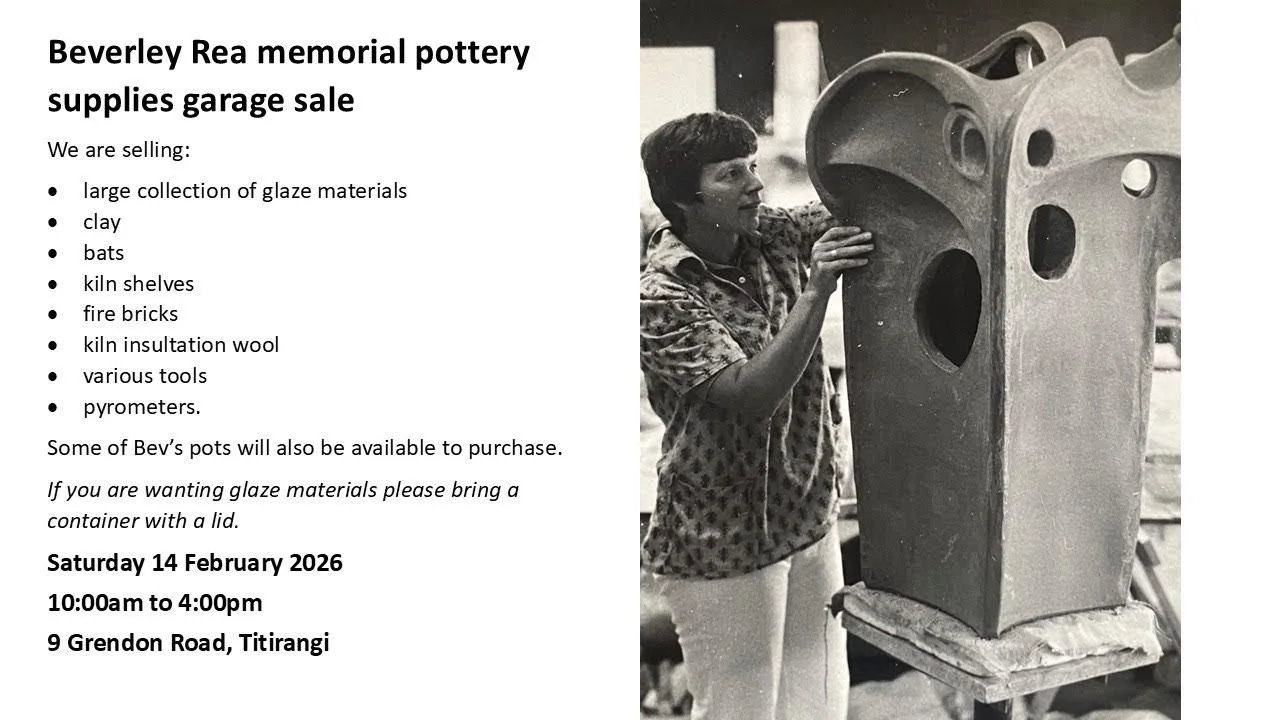Beverley Rea Memorial Pottery Garage Sale 
