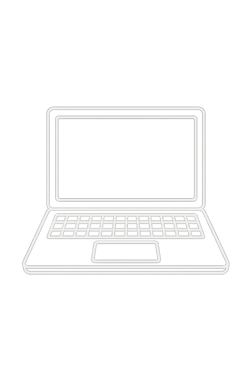 Laptop icon representing telehealth psychology and online therapy sessions.