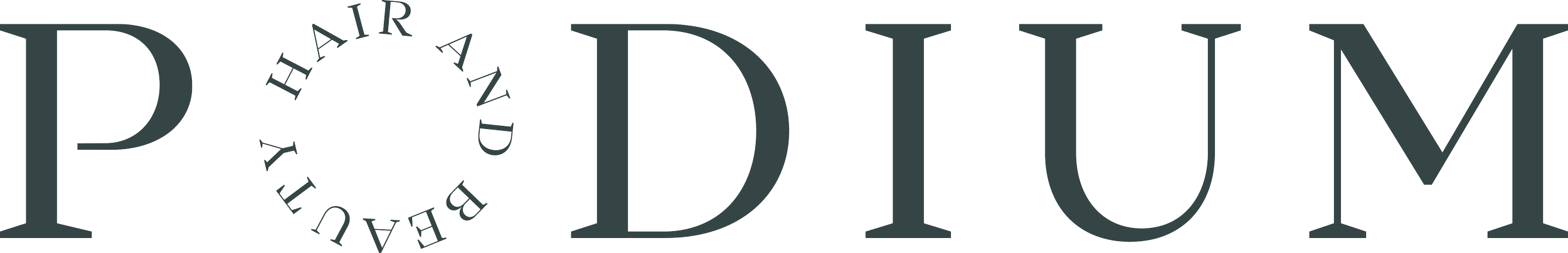 Podium Hair & Beauty Logo Grayscale