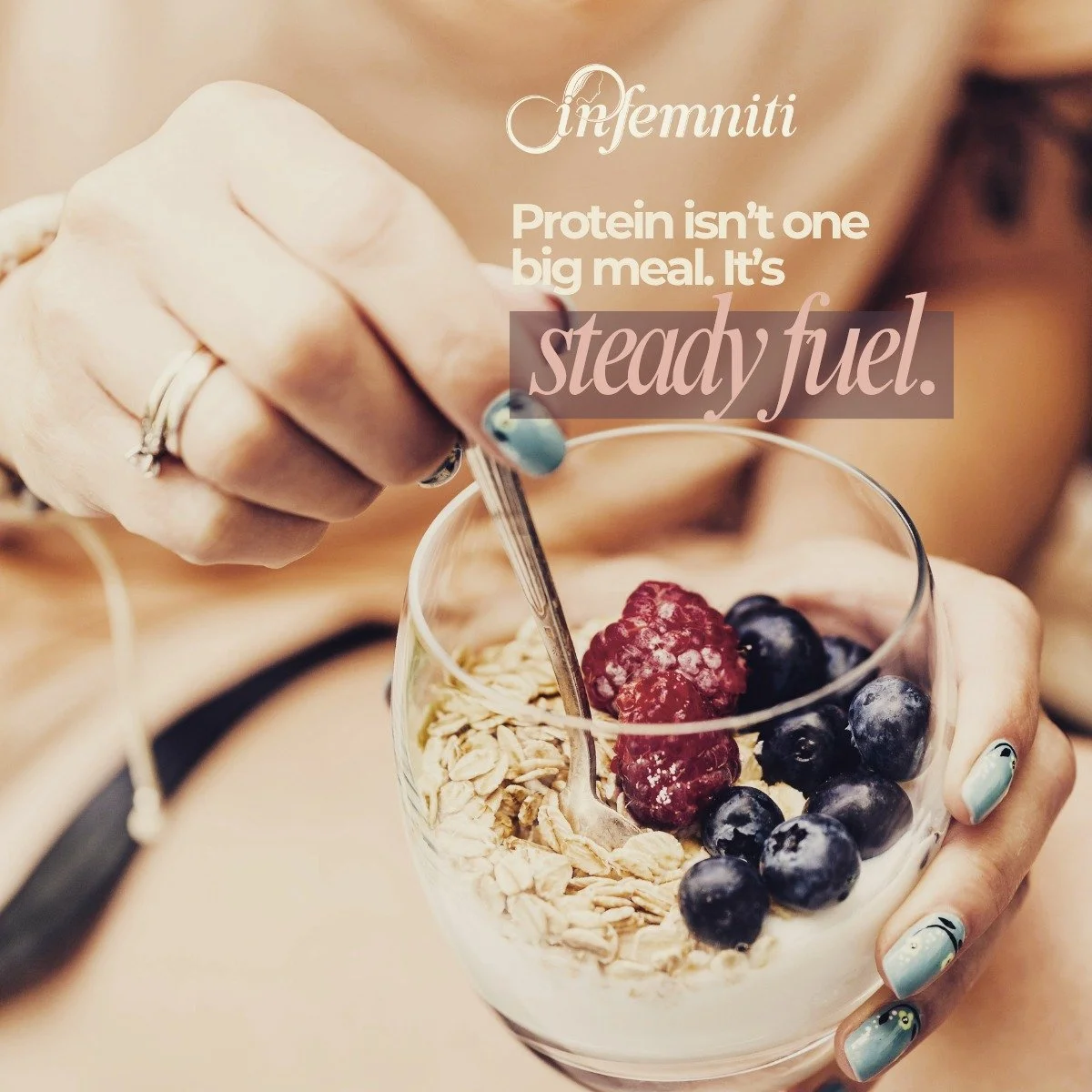 Most women eat too little protein early in the day and too much at night.

But your body can&rsquo;t store protein for later use. It needs a steady supply throughout the day to keep your energy, focus, and recovery in rhythm. 🌿

Here&rsquo;s how to 