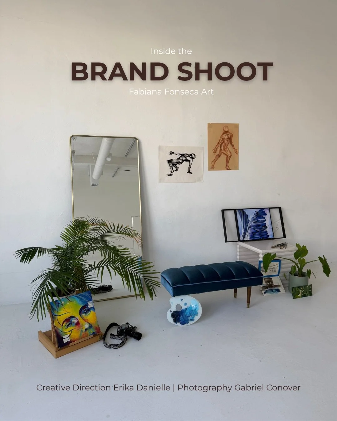 Inside the brand shoot for artist Fabiana Fonseca 💙 in this shoot, we wanted to capture the wide range of mediums that Fabiana works with, capturing the fun and personality she brings to her work. We can&rsquo;t wait to see the final shots! 

Thanks