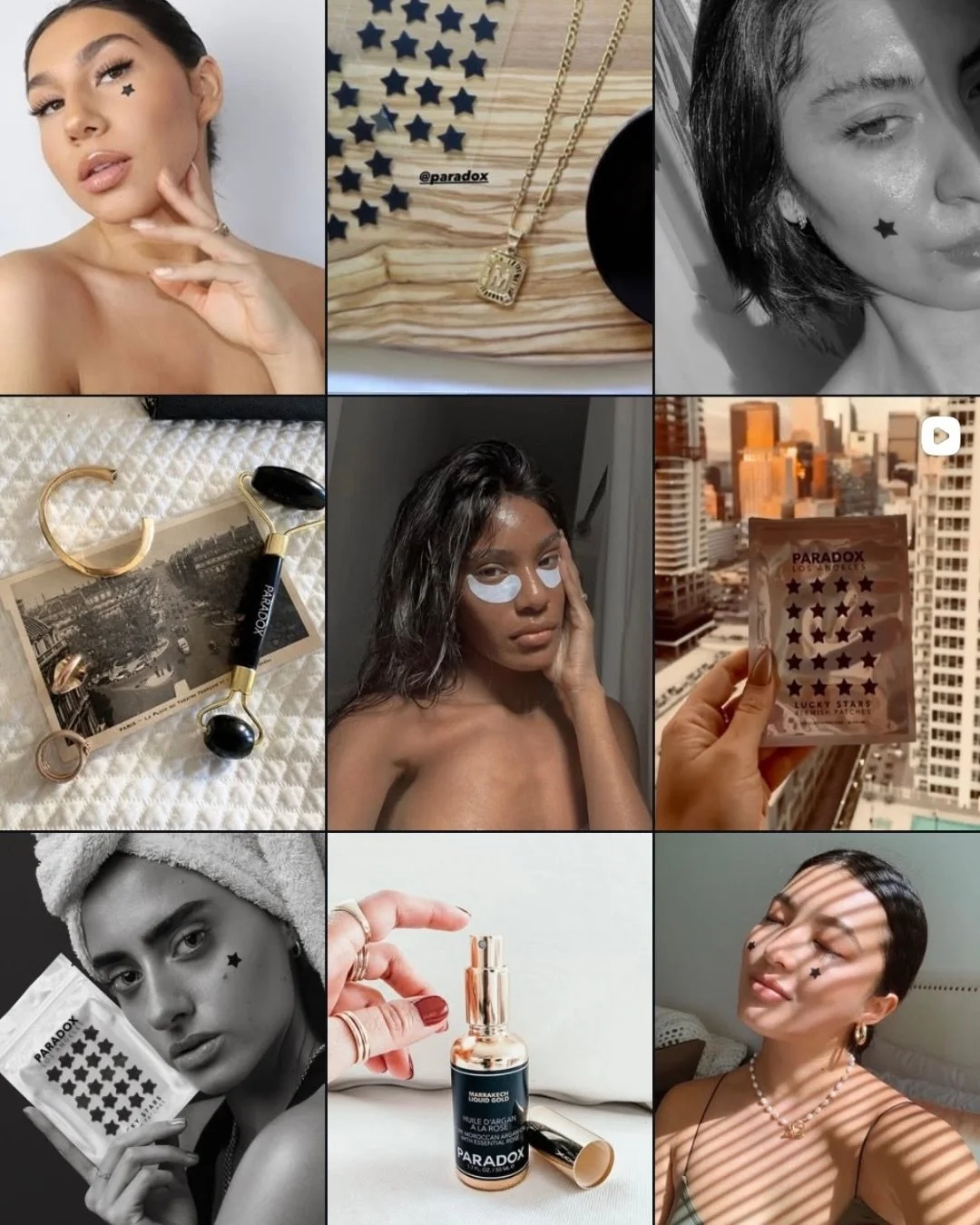 Another sample feed from my work with @paradox 🖤✨ not only is it aesthetically pleasing, but it speaks to their overall brand identity, key products, and target audience✅ 

It also features UGC and Influencer campaigns and holds an effective balance
