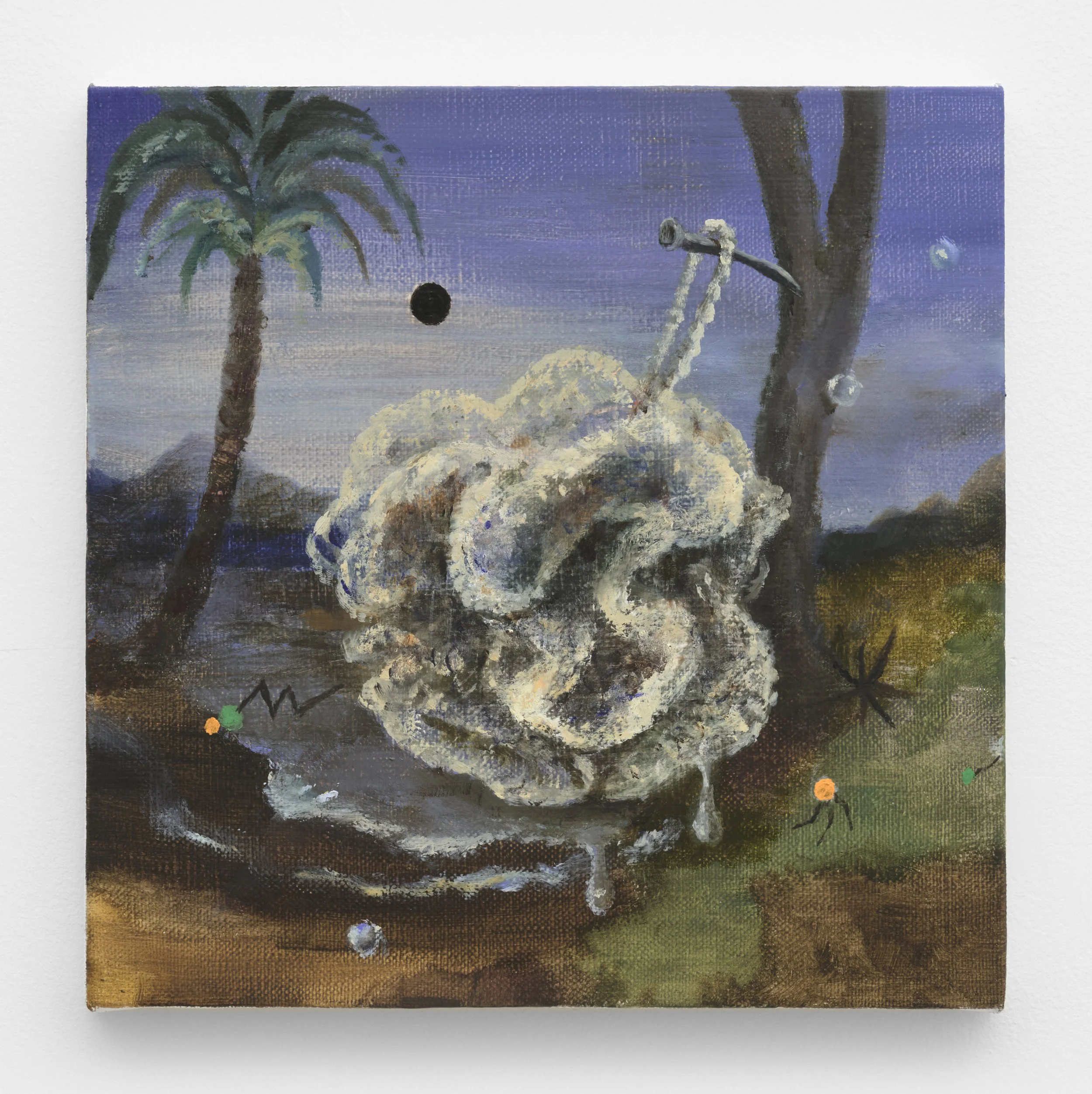 저녁의 샤워볼 Evening Loofah
2025
oil on canvas 
24.2x24.2cm