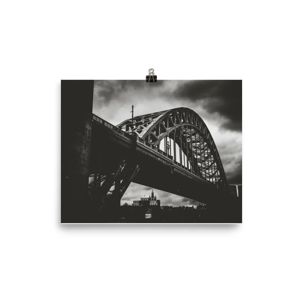 Poster - Black and White Tyne Bridge - Newcastle Upon Tyne