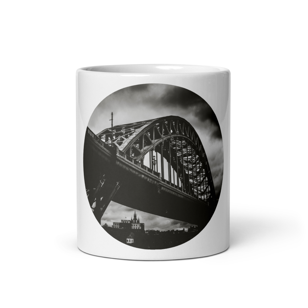 White glossy mug - The Tyne Bridge in Newcastle Upon Tyne