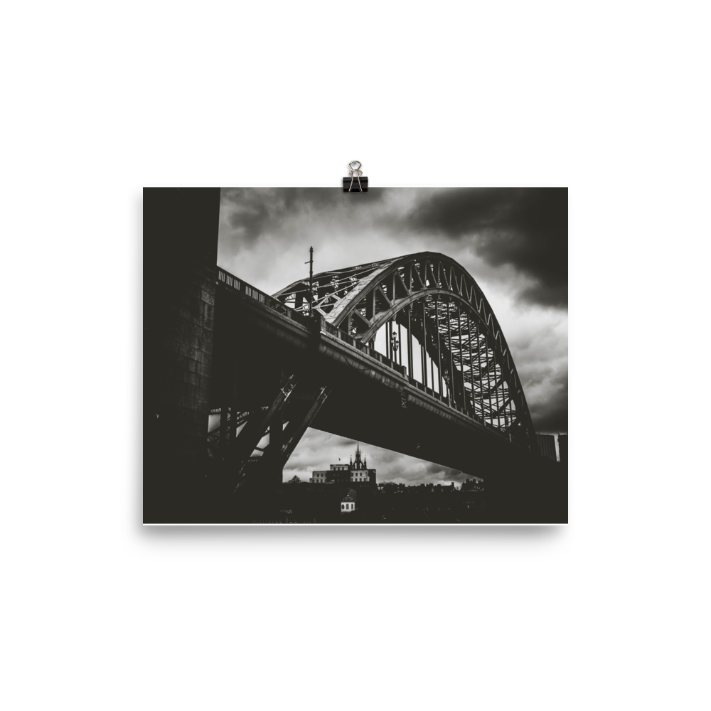 Poster - Black and White Tyne Bridge - Newcastle Upon Tyne