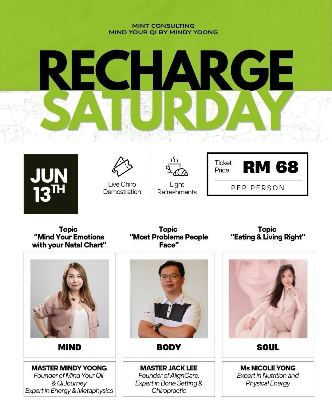 We&rsquo;re happy to also launch our Live Well Weekend, as a space to pause, recharge, and reconnect with yourself through wellness, mindful living, meaningful conversations, and positive energy. We kick off with Recharge Saturday honoured with 3 exp