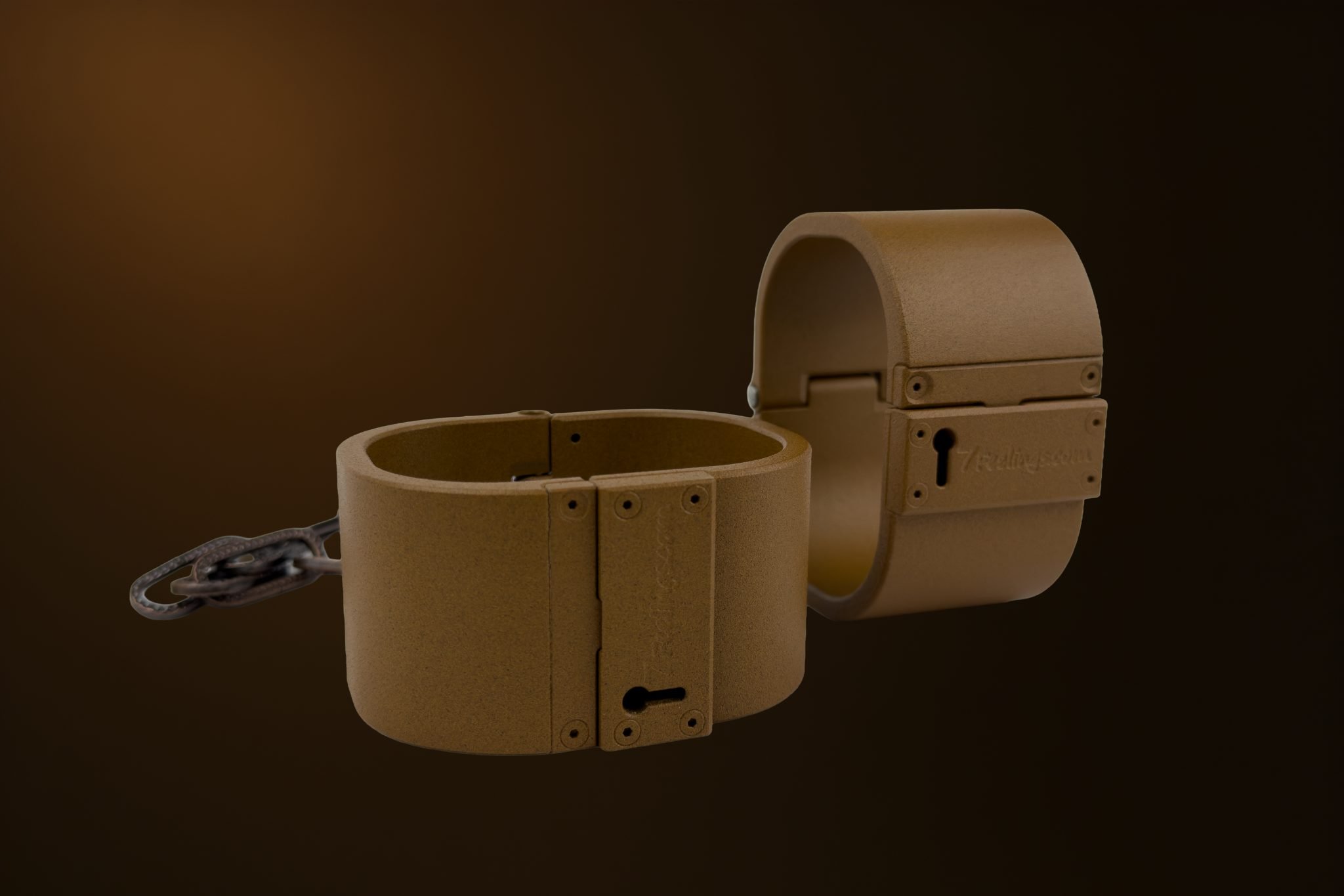 THE BOND – Premium Handschellen MEDIUM Rost-Optik-Art Line