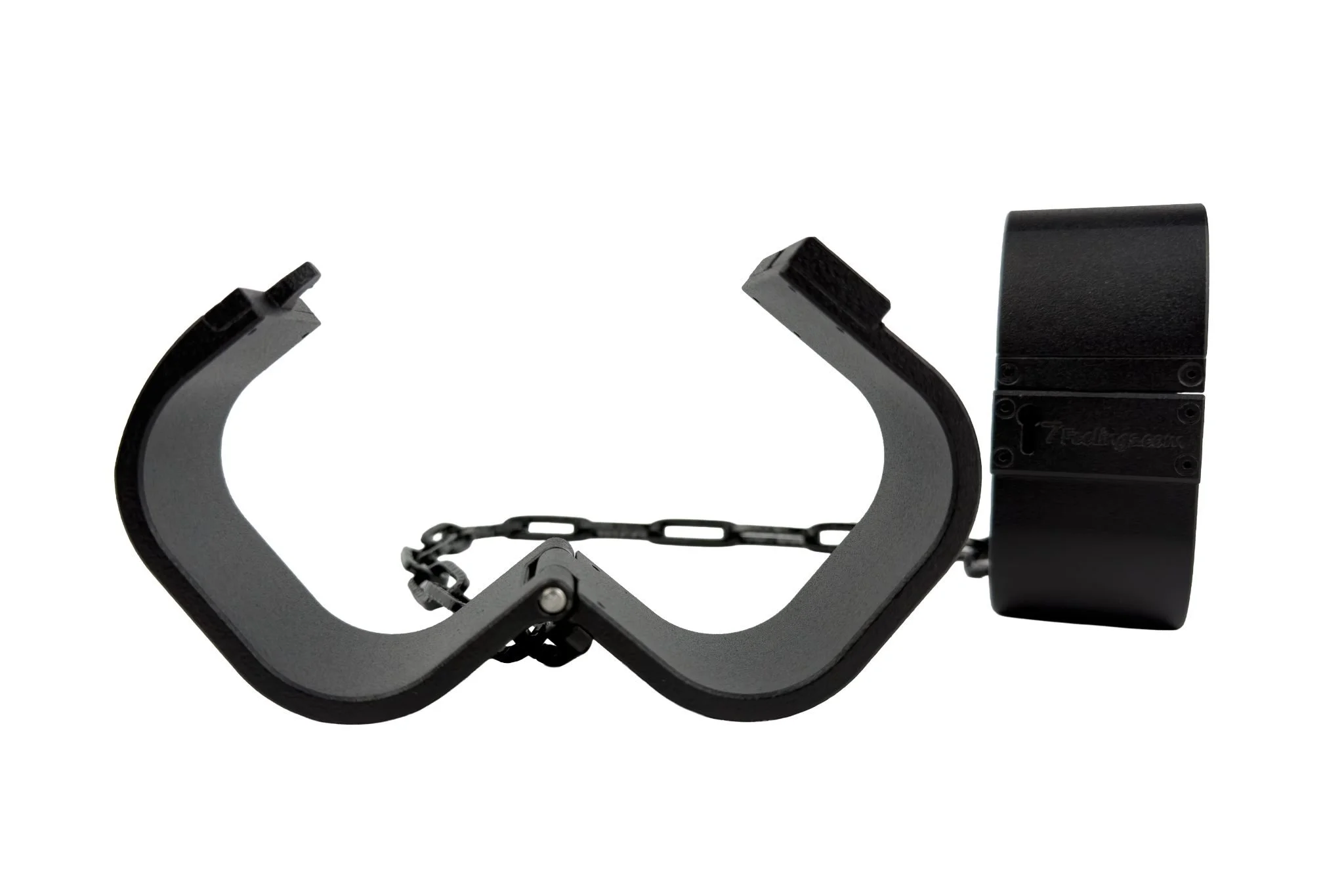 7FEELINGS THE BOND Handschellen Large – geöffnet mit Verbindungskette