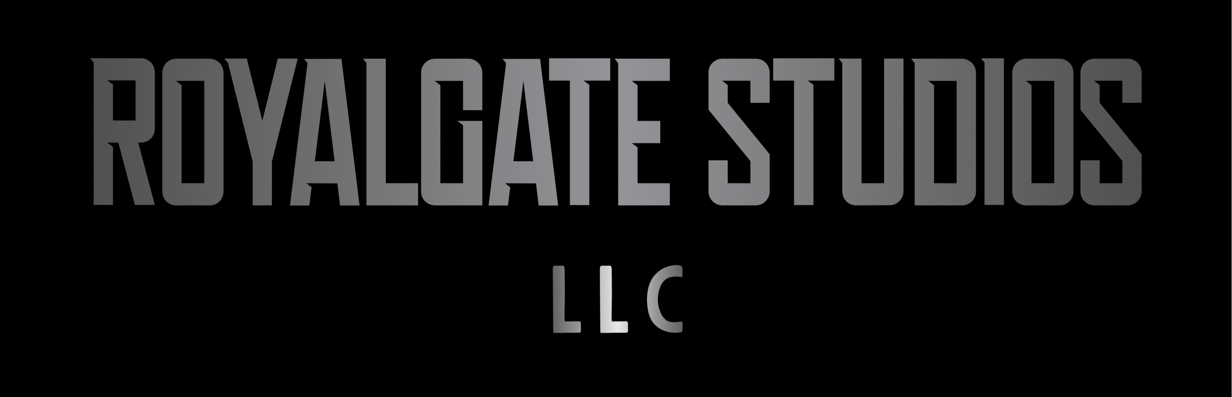 Black background with gray text that reads "Royal Race Studios LLC"